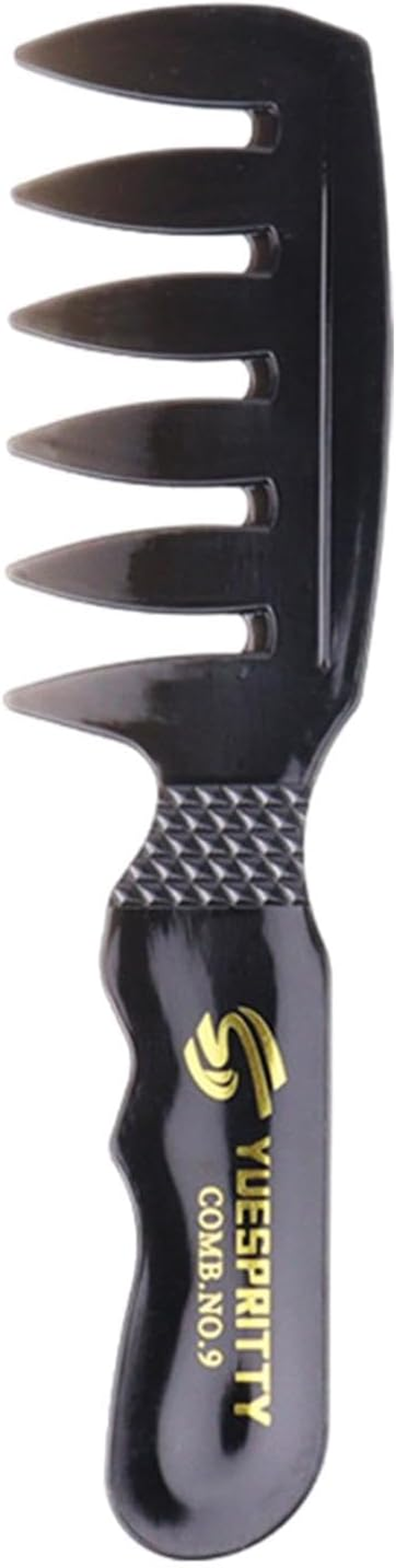 Slicked-Back Combs - Wide Tooth Comb Hairdressing Brush,Wide Large Tooth, Slick Back Hair Brush, Retro Oil Head, Men'S Styling Comb for Salon Barbers, Men Boy Gentleman