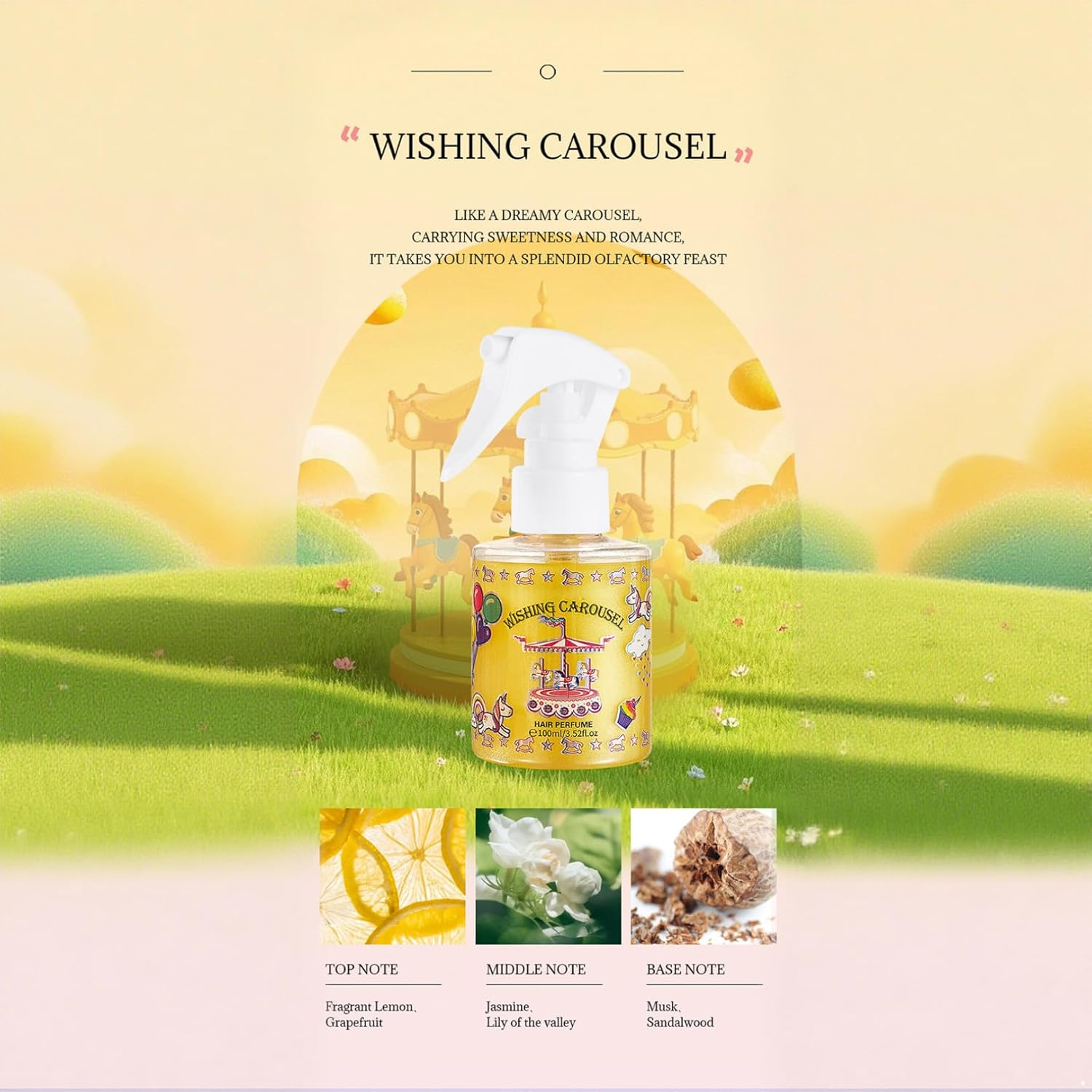 FEESHOW Refreshing Fragrance Body Spray for Women and Men Long Lasting Perfume Mist for Hair and Clothes All Day Fresh Scent Yellow One Size - Pink image number 2