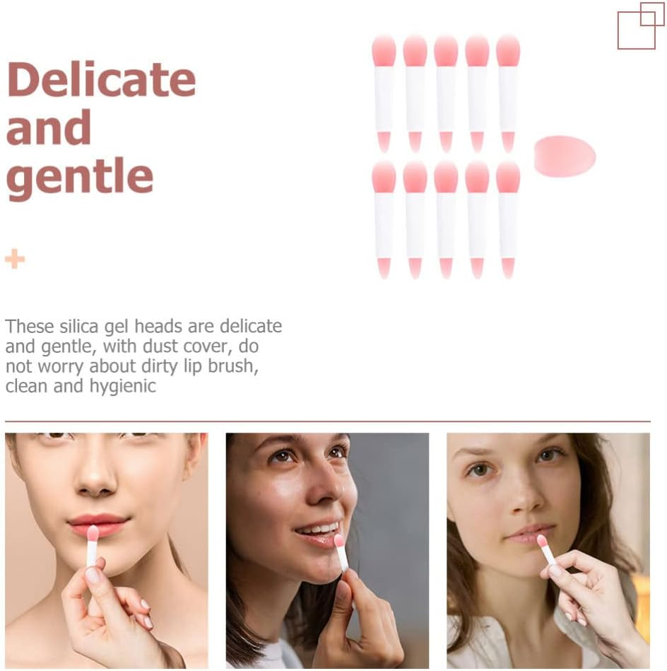 FRCOLOR 1Set Silicone Lip Brush Applicators Portable Lip Mask Tools for Women Premium Lipstick Brushes Compact Design for Effortless Makeup Application image number 4