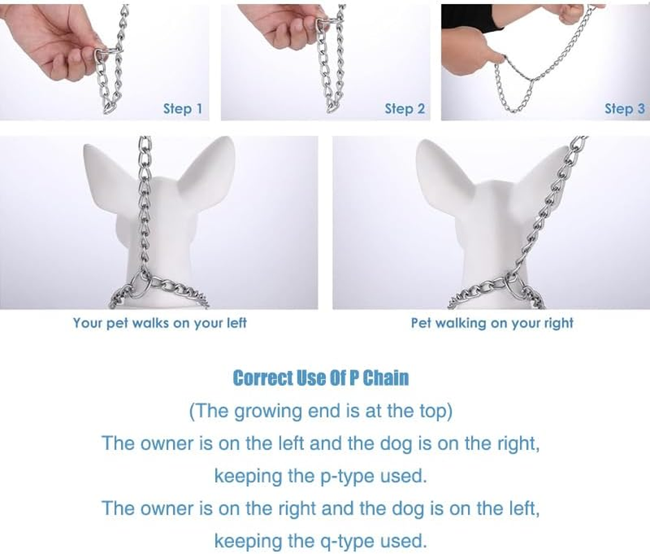 Dog Chain Collar Heavy Duty Choker Double Pet Slip Check Twist Link Chrome Chain, Water-Resistant, Ideal for Medium & Large Breeds image number 5