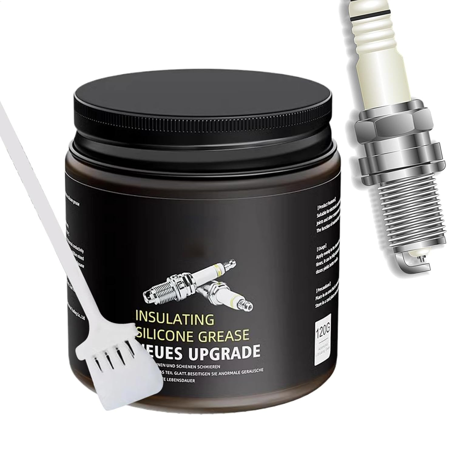 Dielectric Grease - Insulating Marine Silicone Grease Automotive Seals - Heat-Resistant Lubrication, Waterproof with Brush for Car & Marine Electrical Connectors image number 4