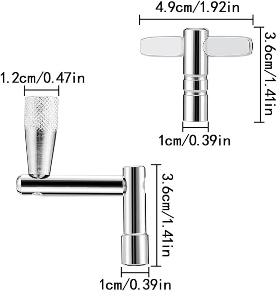 Drum Keys,Tuoyi 3 Packs Universal Drum Key Tuner,Chrome-Plated Steel Drum Tuning Key with Continuous Standard Motion Speed Key image number 3