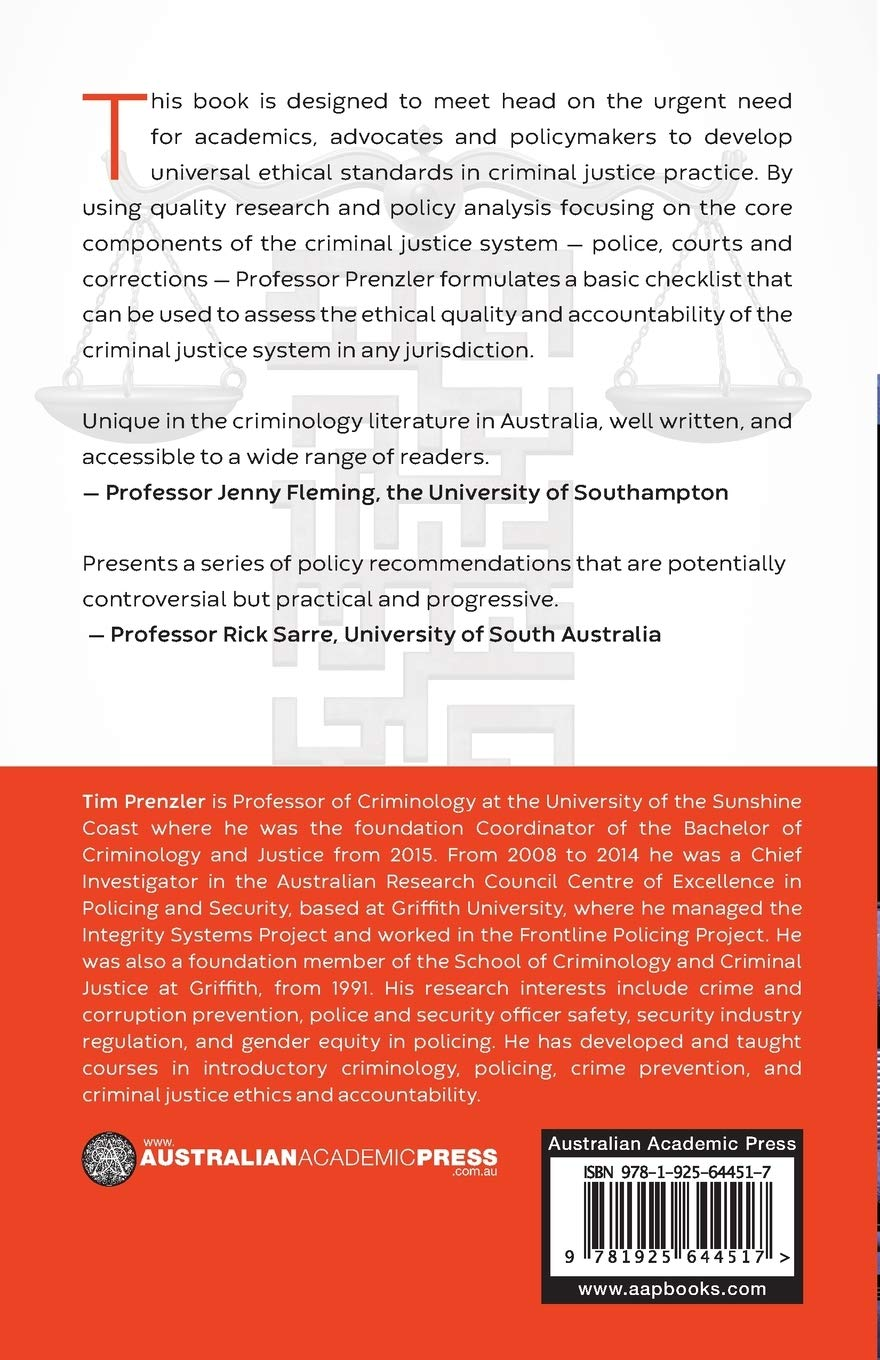 Ethics and Accountability in Criminal Justice: towards a Universal Standard - THIRD EDITION