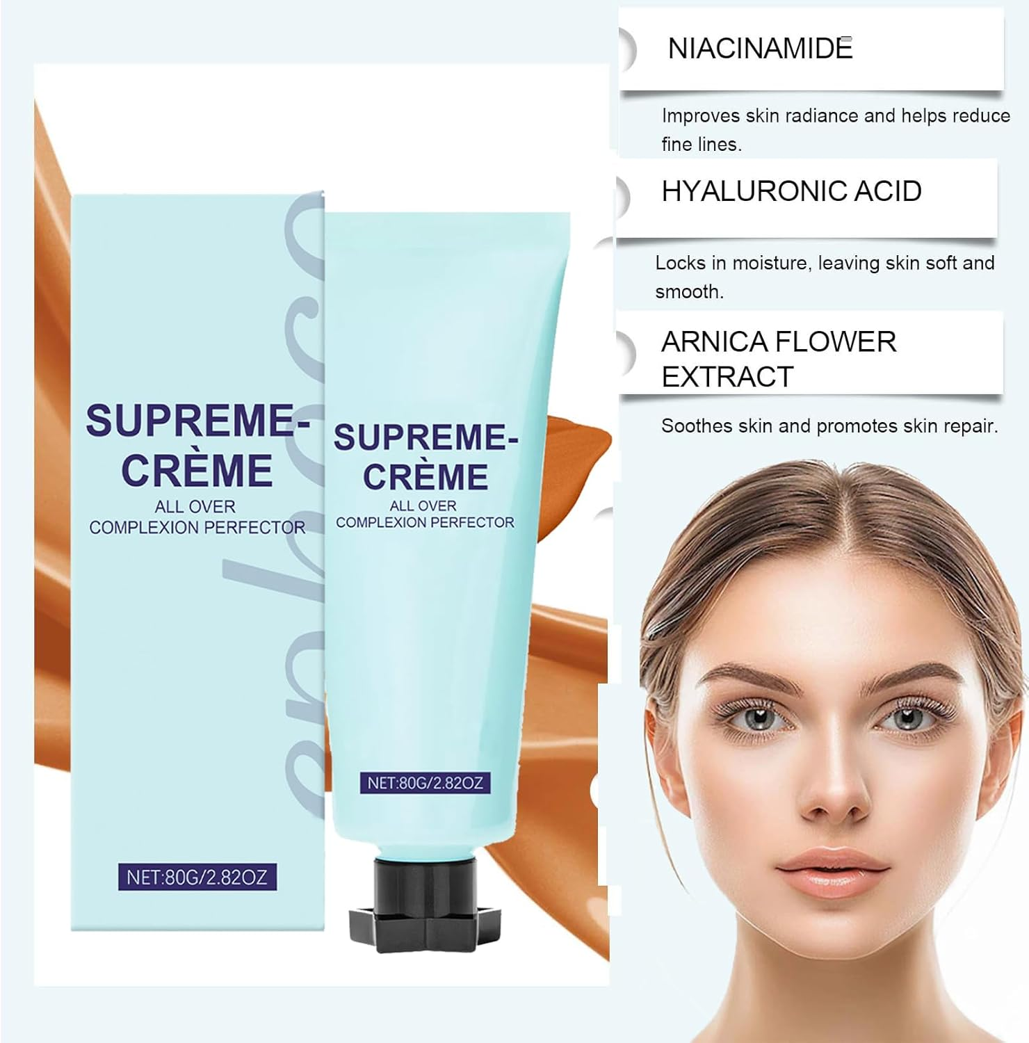 All over Complexion Perfector, Body Coverage Perfector for Legs, Hydrating Full Coverage Concealer, Long-Lasting CC Cream Foundation, Waterproof Skin Tint Evens Skin Toneand Light Foundation