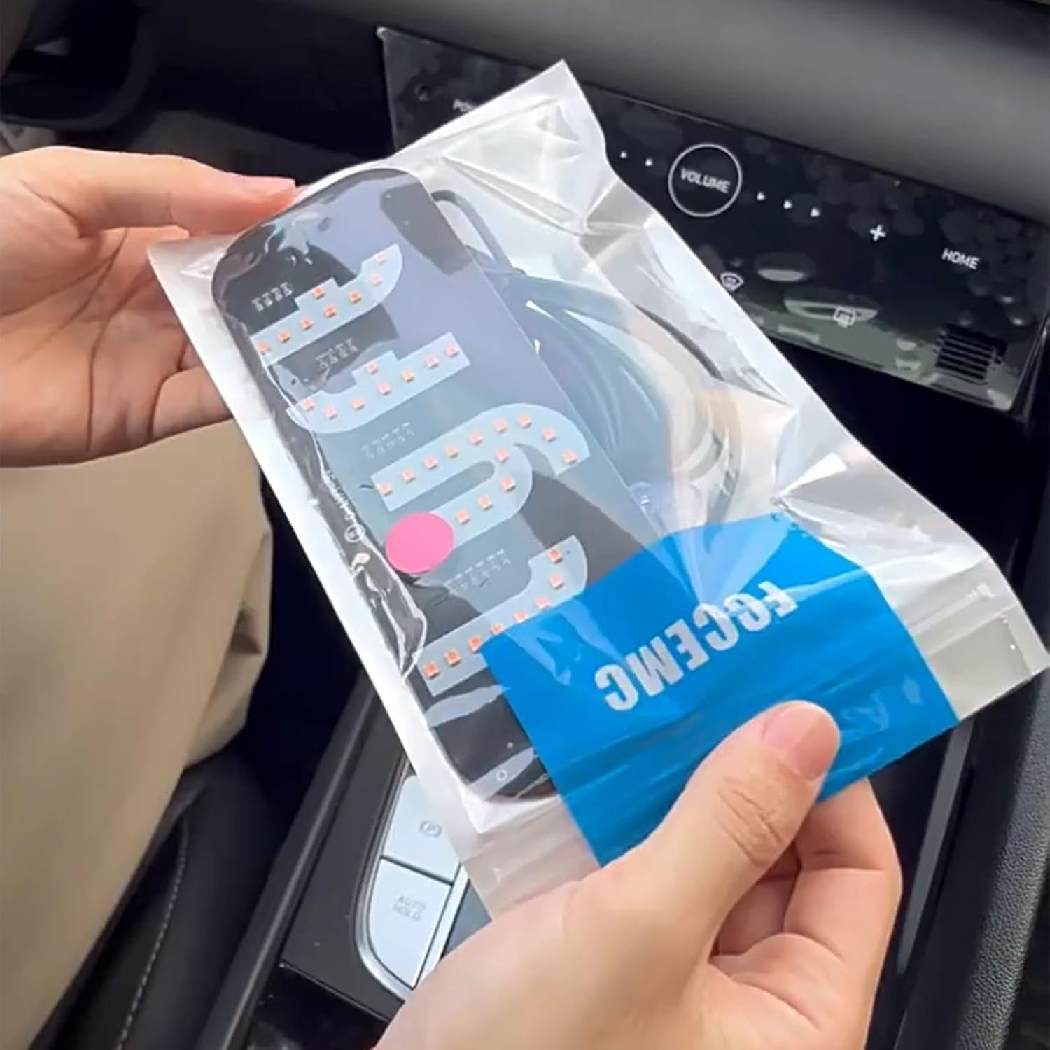 Led Light Signs for Car,Led Sign Decal Stickers with Suction Cups,Windshield Light Sign,Usb-C Cable,Flashing Hook on Car Window LED Bright Lights USB Plug(Pink) image number 2