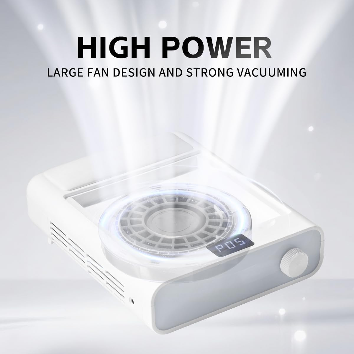 MUSILAN Nail Dust Collector with Nail Arm Rest, Professional 5-Speed Low Noise Vacuum Fan for Nail Techs, Powerful Suction Flexible Design with Adjustable Stand & USB Output Port for Salon & Home Use image number 1