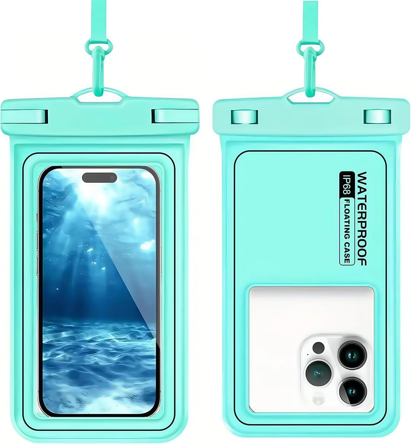 Waterproof Phone Case (7") - 1 Pack for Iphone 17/16/15/14/13/12/11 Pro Max Plus, Samsung Galaxy S24/S23 Ultra,Pixel- 30M/100Ft Deep Underwater Protection, Touch-Sensitive (Gray)