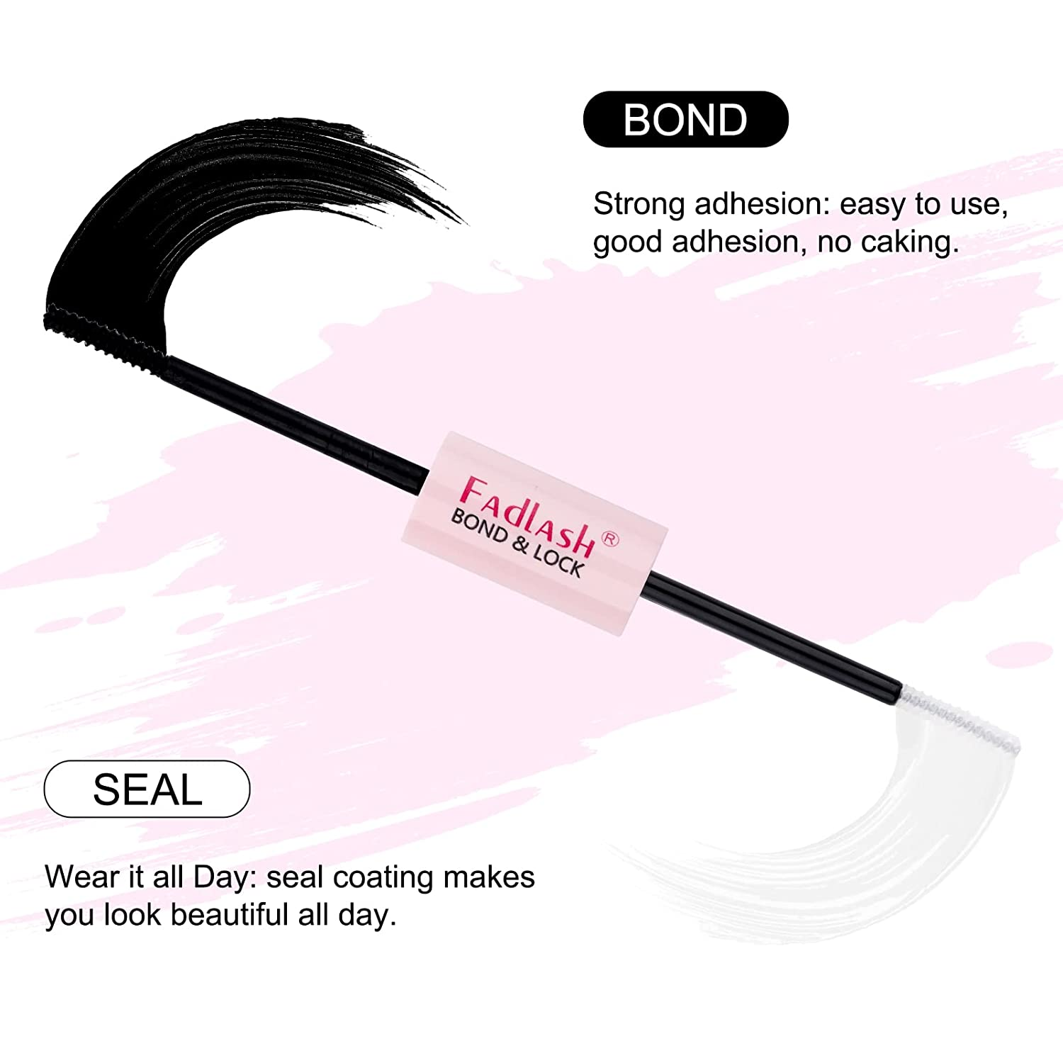 Lash Bond and Seal DIY Eyelash Extension Bond Seal for Individual Lash Clusters Cluster Lash Glue Mascara Wand for All Self Application Hold 48-72 Hours