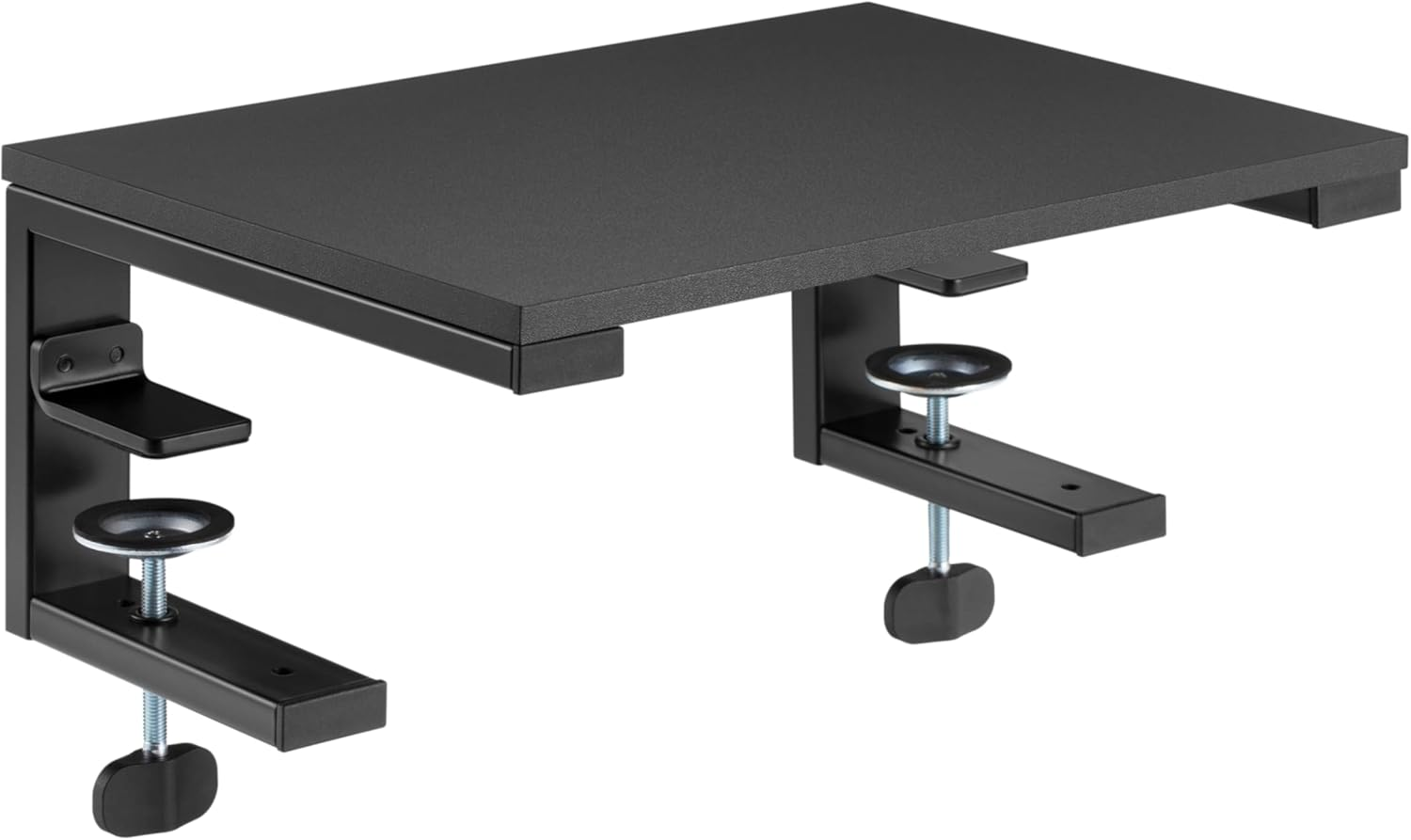 Officeozone 2-In-1 Desk Organizer, Extender Shelf & Monitor Riser, Clamp-On, 38 Cm, Black image number 2