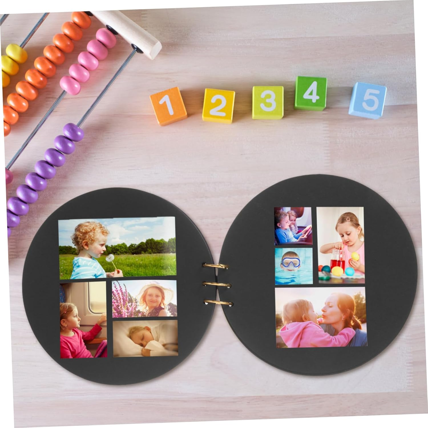 Kisangel Photo Album DIY Growth Album Book for Boy Girl Durable Felt Material Ample Storage Capacity Meaningful Shower Present Creative Design for Cherished Memories image number 3