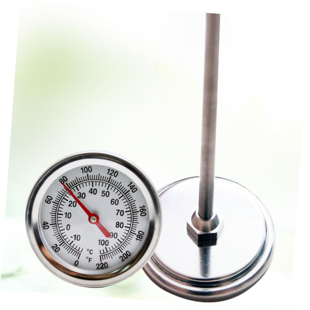 Ibasenice Stainless Steel Compost Soil Thermometer with Metal Measuring Probe Accurate Temperature Detector for Indoor Outdoor Gardening and Composting Rugged Design image number 6