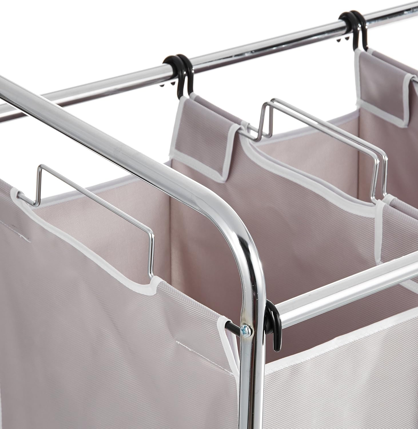 Amazon Basics 3-Bag Laundry Hamper Sorter Basket image number 4