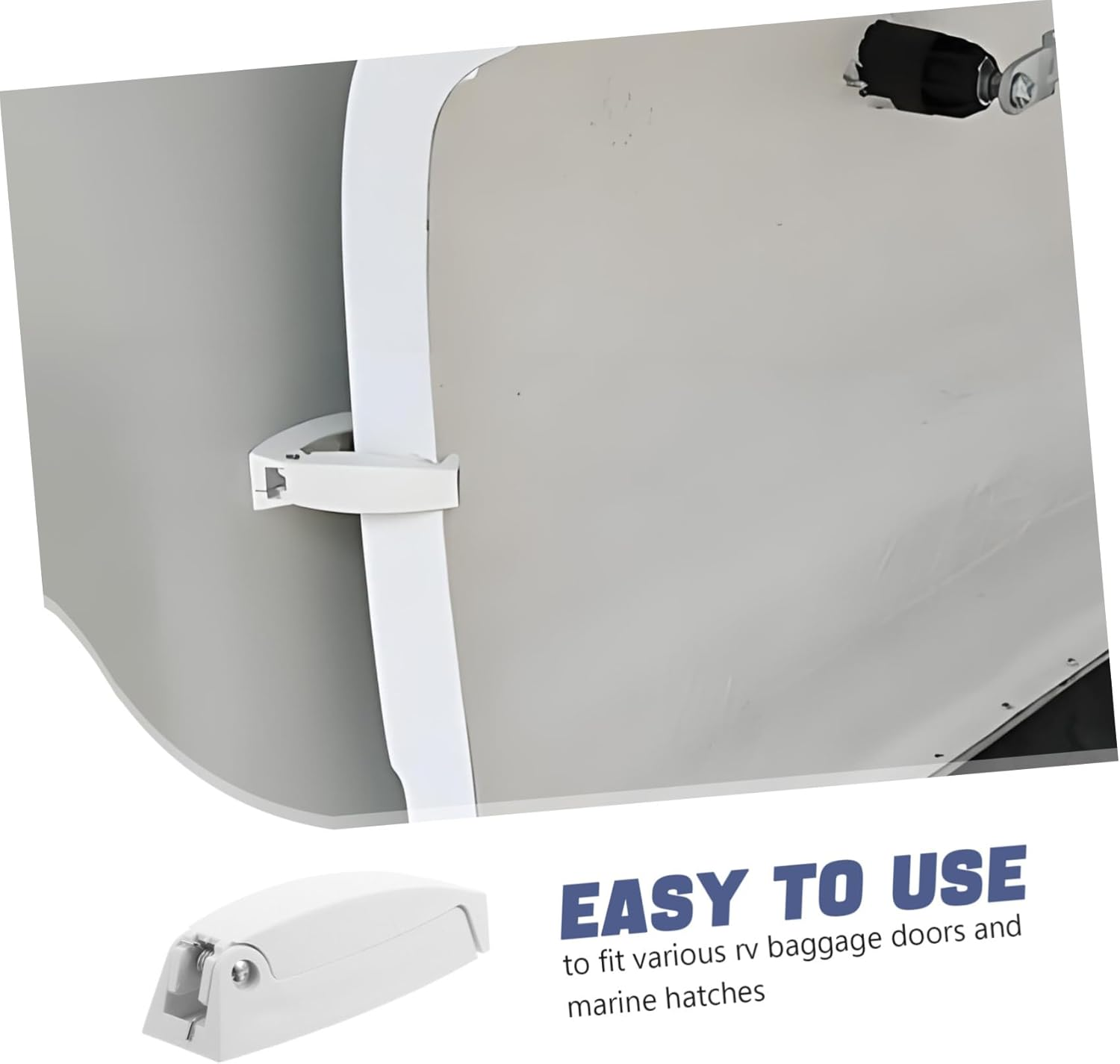 2Pcs White Rv Door Retainer Clips Foldable Space-Saving Camper Door Holder with Precision Locking for Trailer Motorhome Marinegrade image number 4