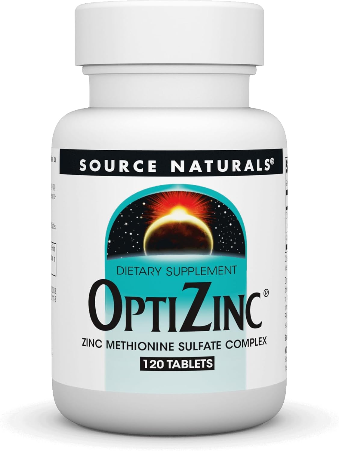 Source Naturals Optizinc Zinc Methionine Sulfate Complex & Dietary Supplement - 120 Tablets image number 4