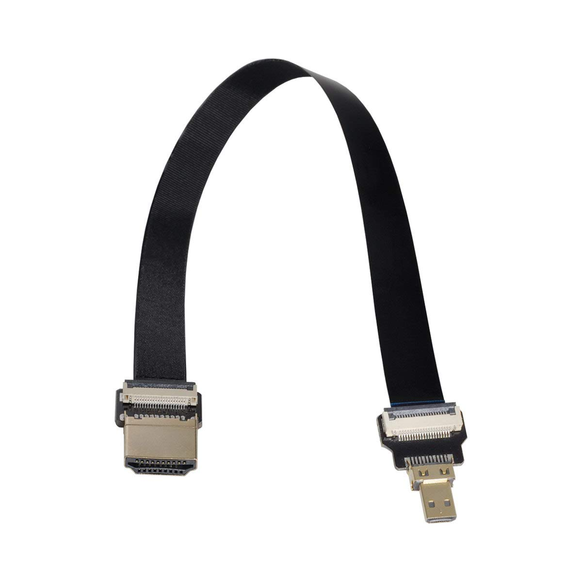 Xiwai CYFPV HDMI Male to Micro HDMI Male Extension FPC Flat Cable 1080P for FPV HDTV Multicopter Aerial Photography (0.2M) image number 6