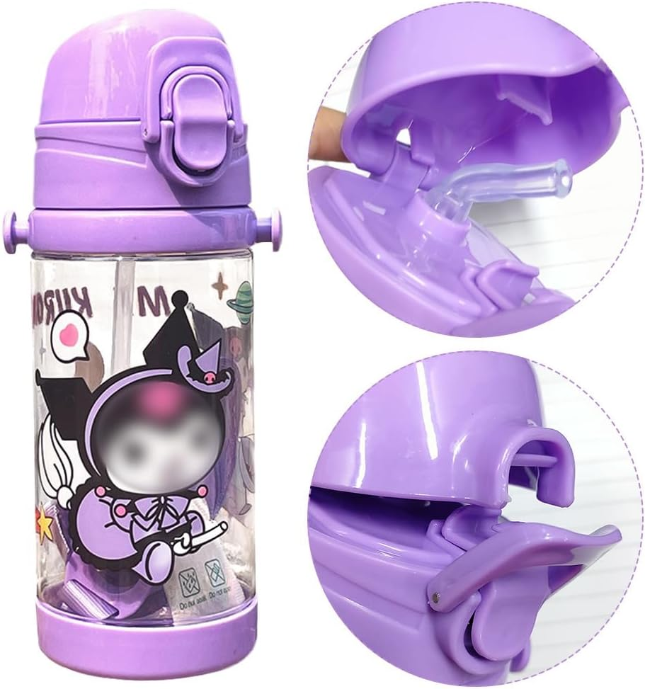 Kumi Children'S Water Bottle, 450 Ml, Kumi Sports Water Bottle with Straws, Leak-Proof Sports Bottle, Sports Drink Bottle for Nursery, School, Camping, Travel image number 3