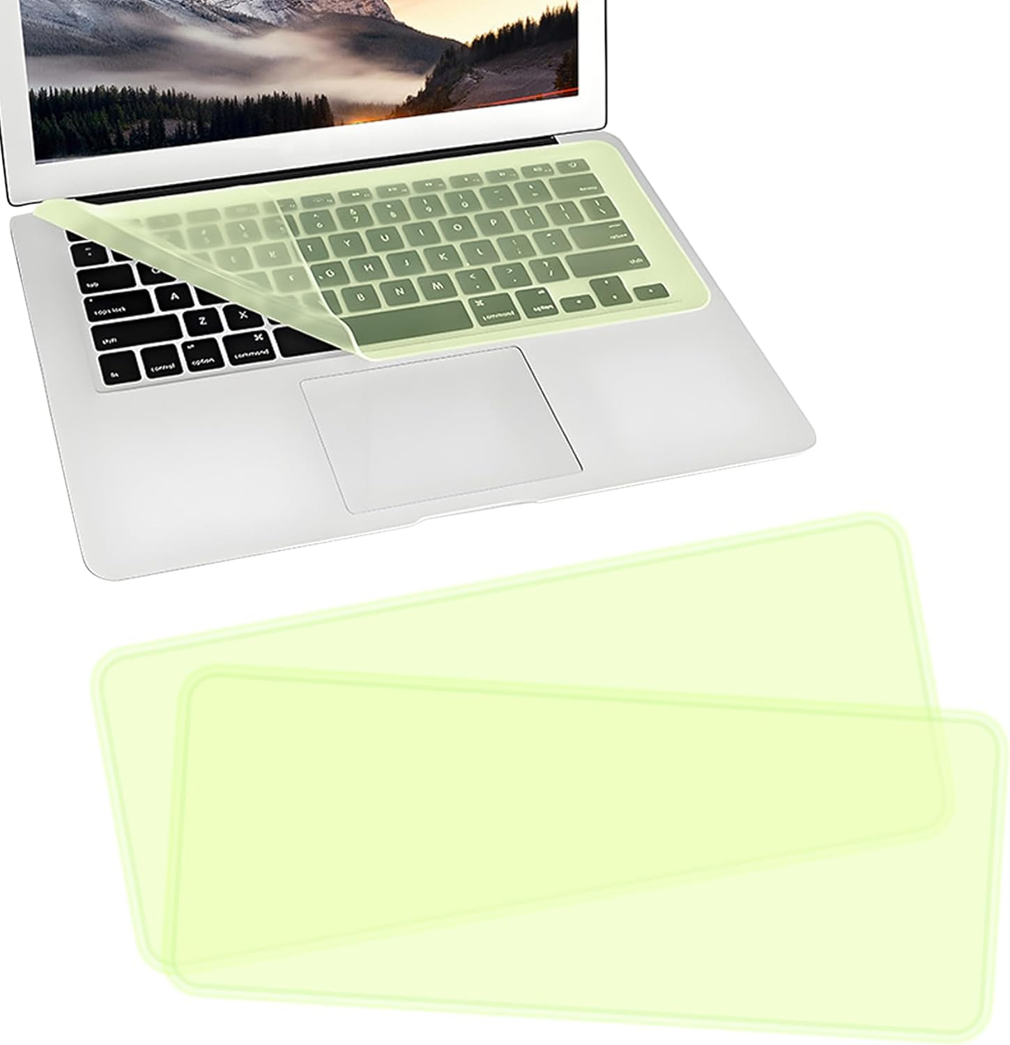 EKIND 2 Sheets Universal Waterproof and Dustproof Keyboard Cover for 15-17 Inch Laptops, with Keypad Keyboard Cover Size (L:14.17" X W:5.08"), Ultra Thin Silicone Skin Protector (Transparent) image number 4