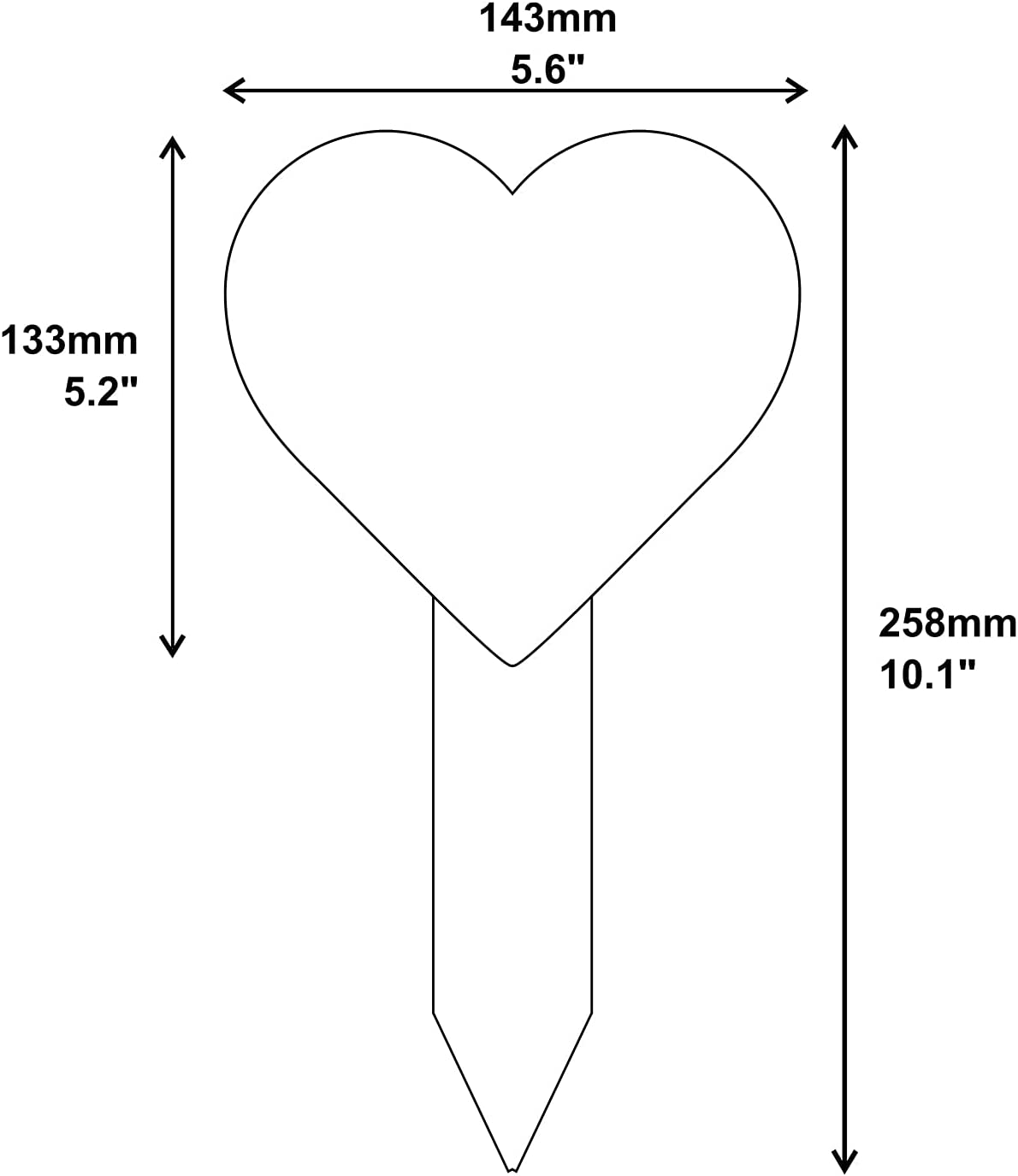Origindesigned Brother Heart Shaped Memorial Plaque with Stake - Black & White image number 5