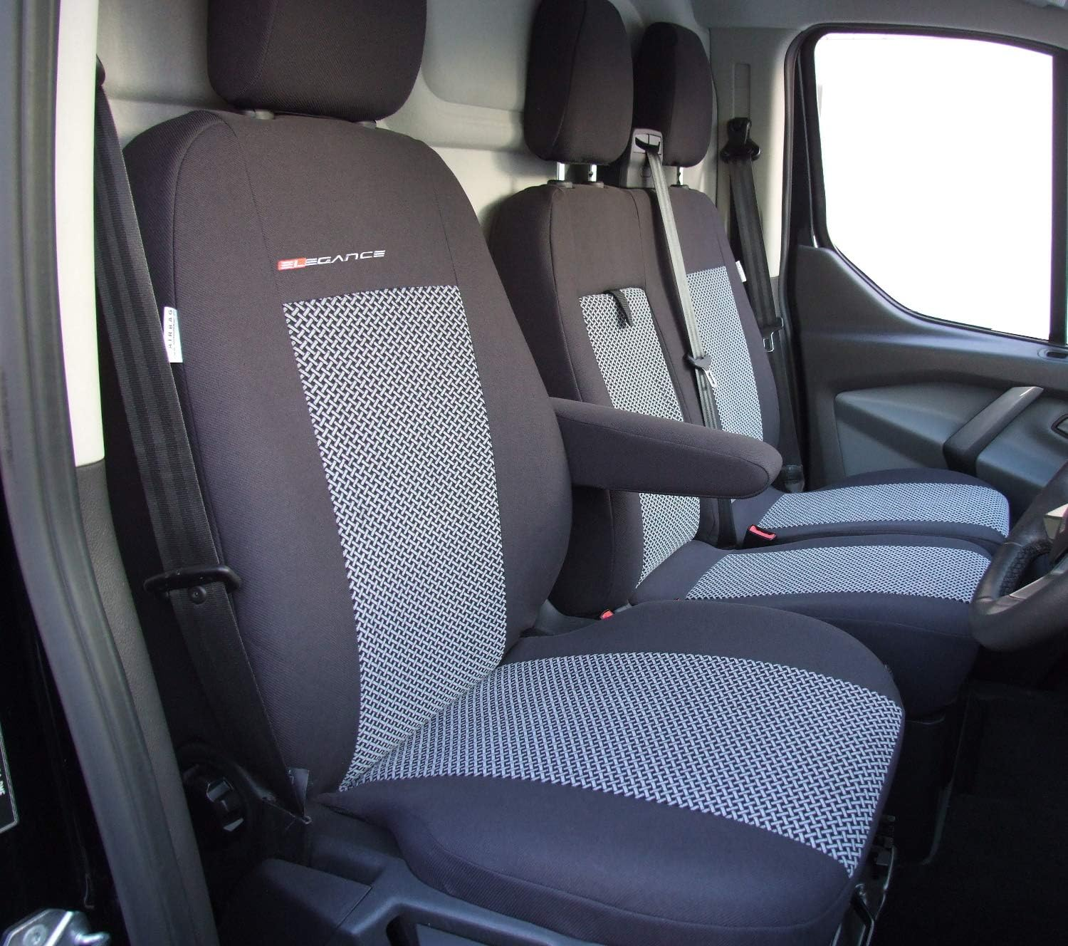 DKMOTO DK541P2 Tailored Van Seat Covers for Ford Transit Custom - with Fold down Table image number 4