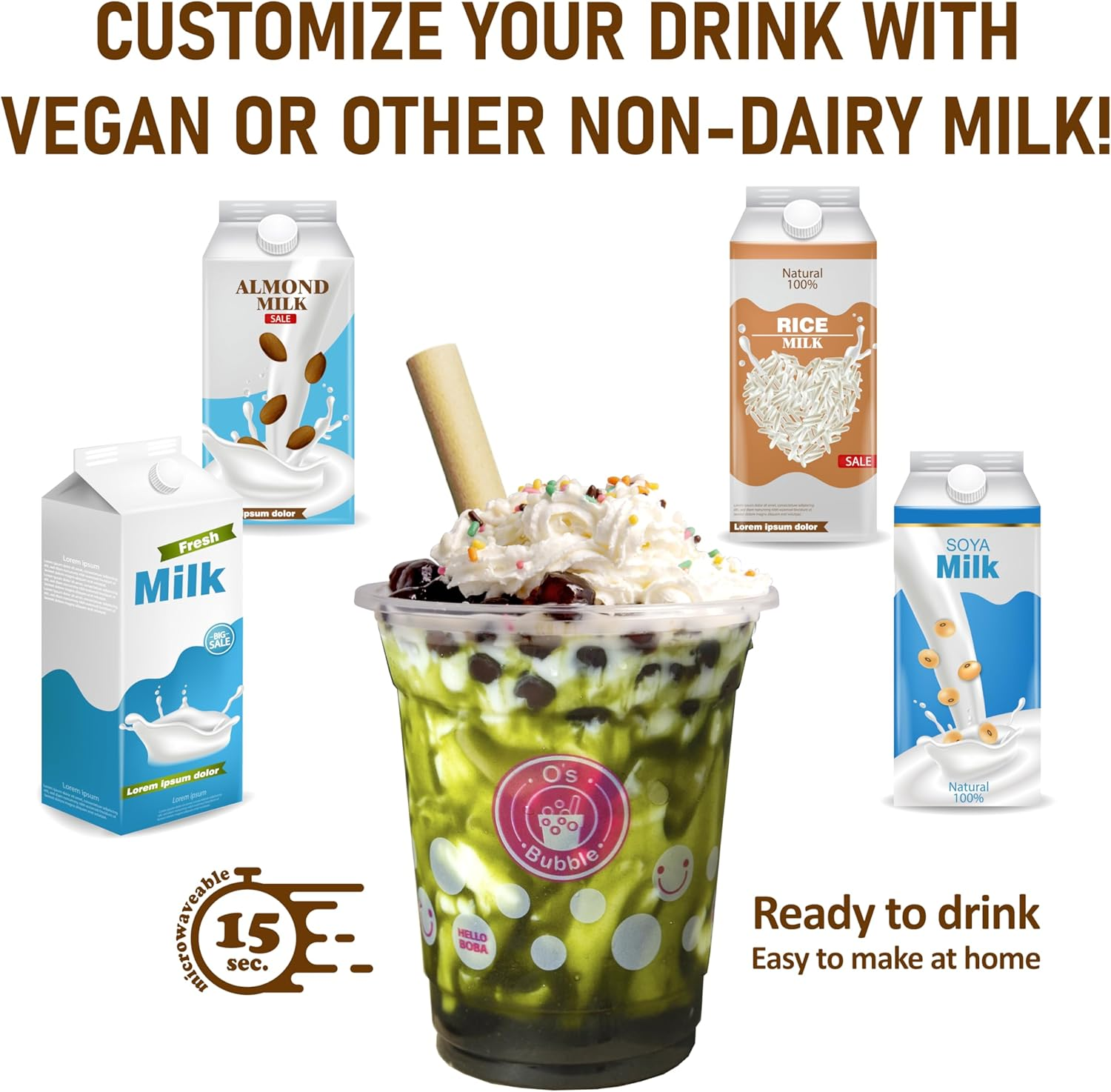 O&rsquo;S Bubble Instant Marbling Boba Party Kit (Ambient) &ndash; 6 Servings image number 6