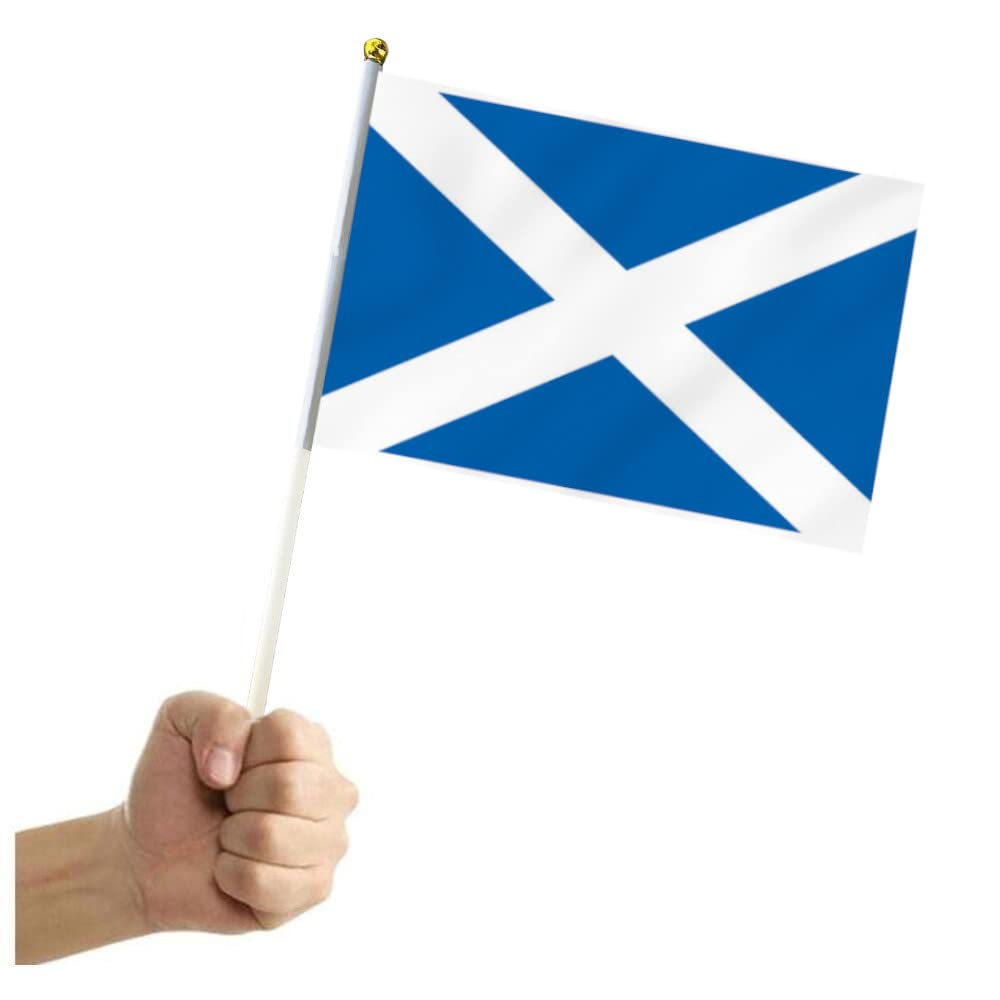 10 PCS Handheld Scotland Flag,8.5&times;5.5 Inch Hand Held Mini Scottish Flags Banner for Indoor Outdoor Parade Waving the Tlag and Shouting image number 4