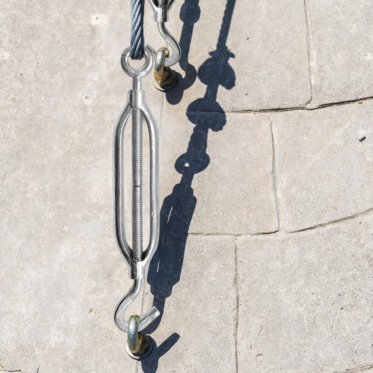 NILLOS Anti-Rust Shade Sail Hardware, 8 PCS Stainless Steel Hook & Eye Turnbuckle for Sun Shade, Tent Awning Installation image number 5
