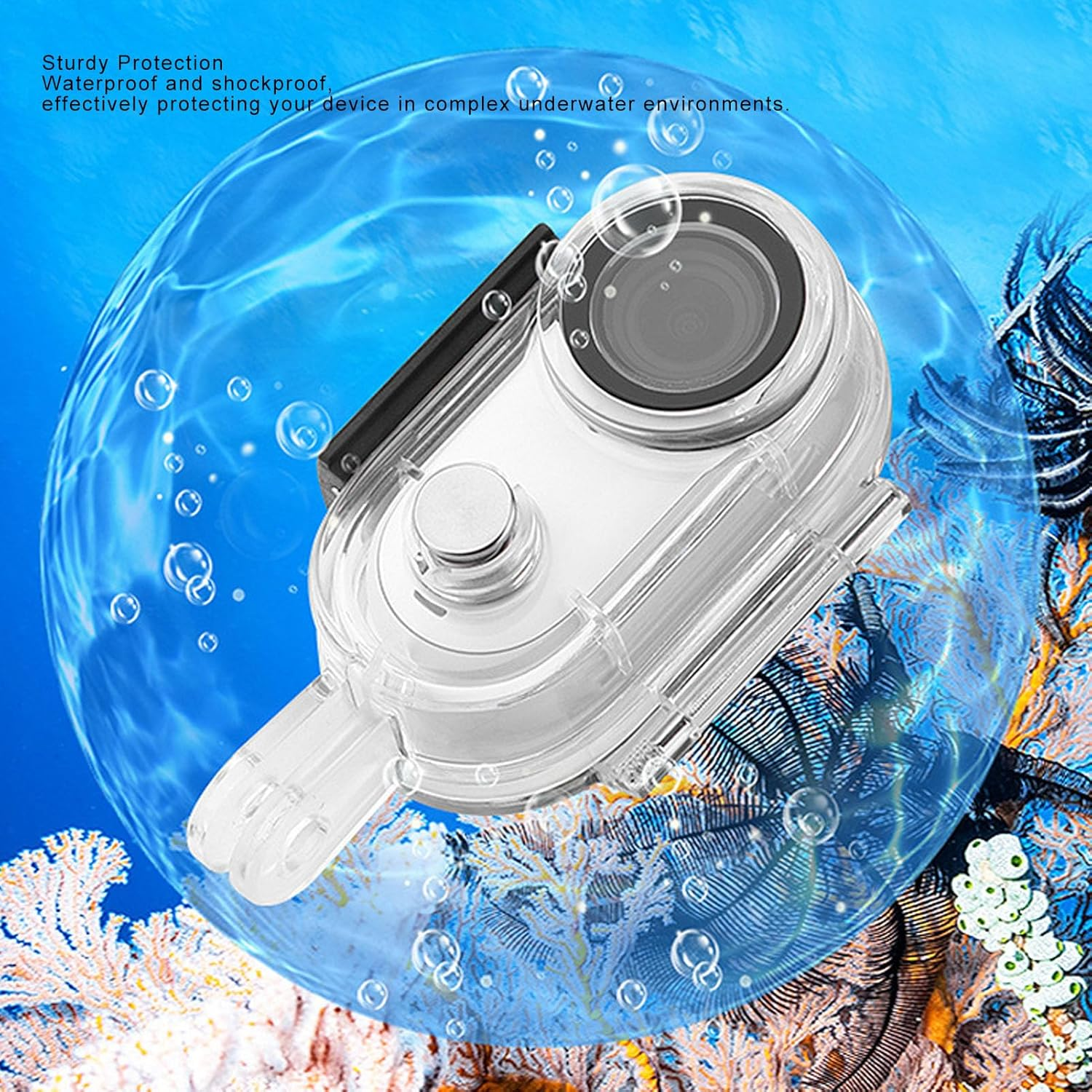 40M Underwater Diving Protective Shell, Waterproof Case with Bracket Accessories for GO3S, Swimming Diving Surfing Photography image number 6