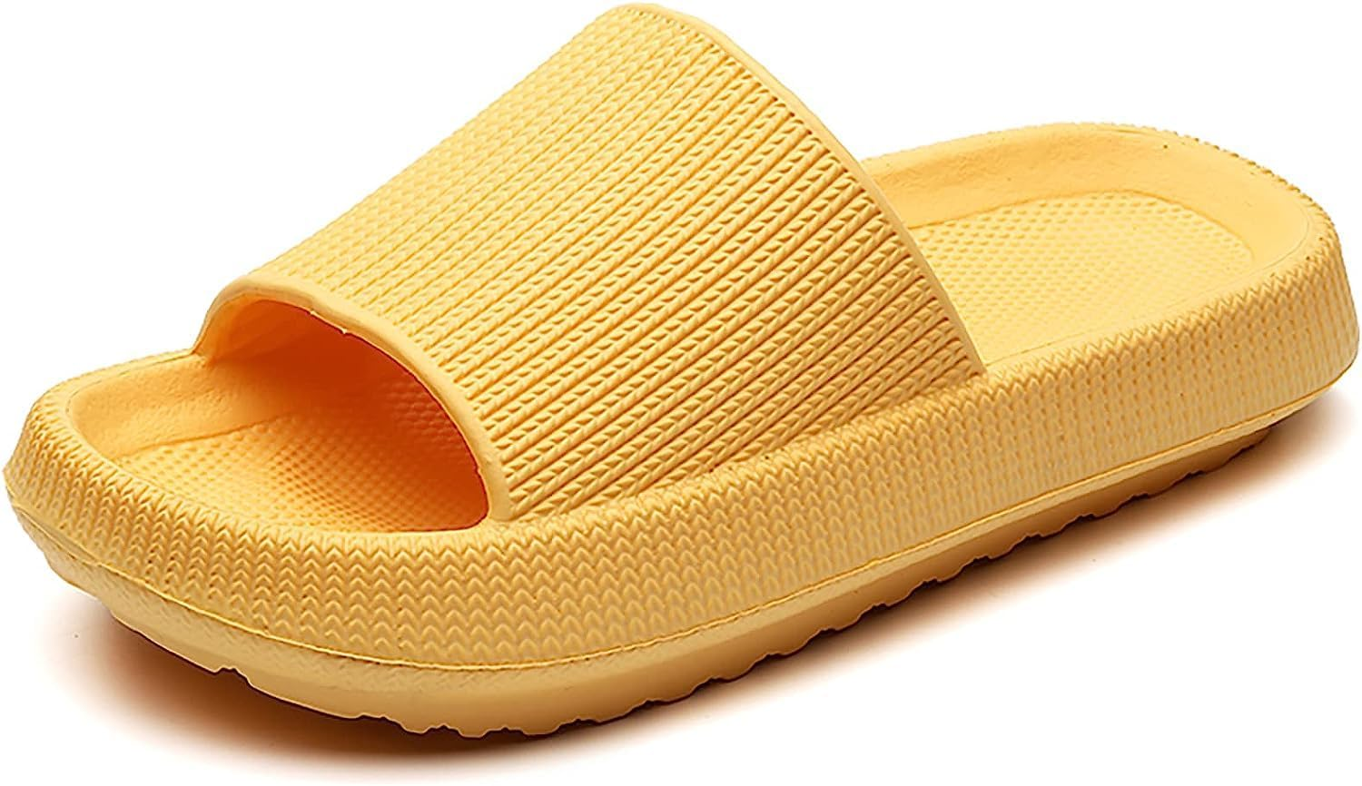 Comfort Cloud Slides for Women Sandal Summer Beach Pool Shoes Thick-Soled Quick Drying Pillow Slippers Non-Slip Bathroom Open Toe House Slippers image number 2