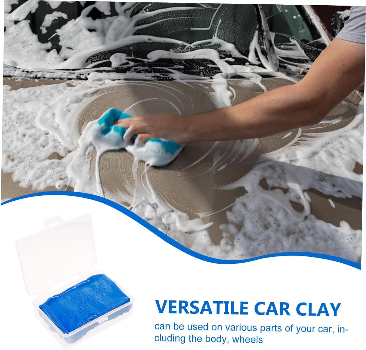 Beatifufu 180G Clay Bar Car Cleaning Tool Gentle Automotive Cleaning Supply for Scratch Detailing Compact Soft Gel for Effortless Vehicle Surface Care image number 5