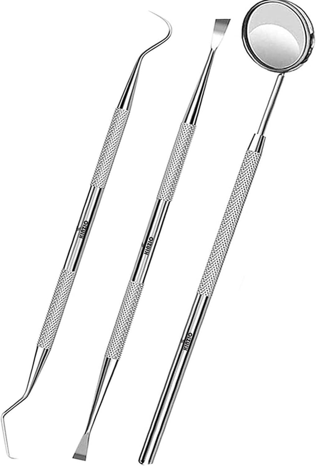 Dental Care Set Mouth Mirror Oral Care Plaque Remover Teeth Inspection Mirror Dentist Oral Teeth Checking Dental Kit Tool 3Pcs image number 2
