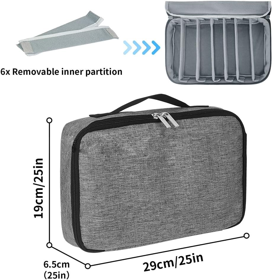 Travel Sunglasses Organizer Glasses Case, Adjustable 7 Slots Eyeglasses Storage Holder for Multiple Eyeglasses, for Multiple Eyeglasses Hard-Shell Portable Storage Box for Men Women image number 1