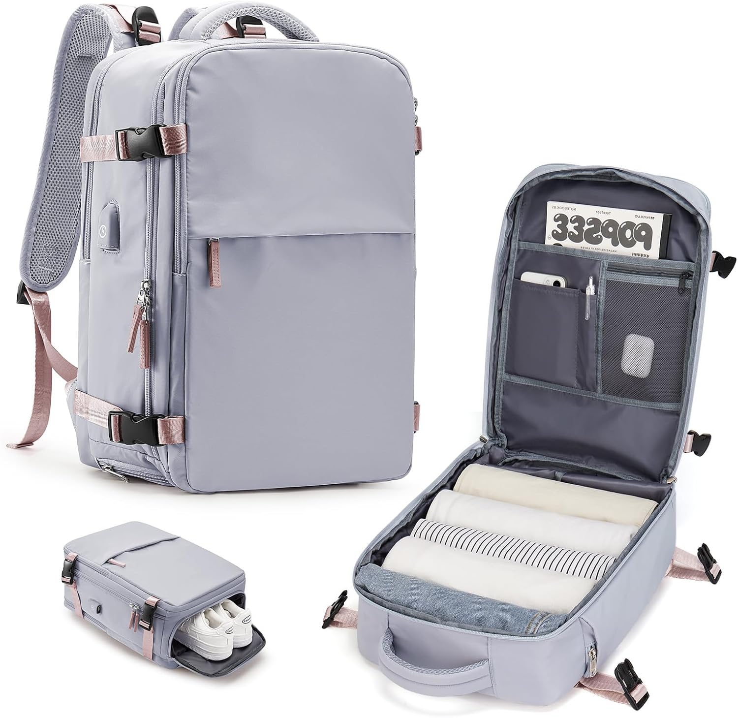 Large Travel Backpack Women, Carry on Backpack,Hiking Backpack Waterproof Outdoor Sport Rucksack Casual Daypack School Bag &hellip;