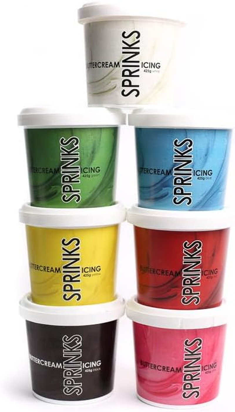 Sprinks Vanilla Flavour Buttercream 425G - Australian Made Buttercream Icing | Ready to Use Buttercream Frosting | Light and Delicious Vanilla Buttercream for Cakes | Whip for Extra Volume | Blue - Blue image number 6