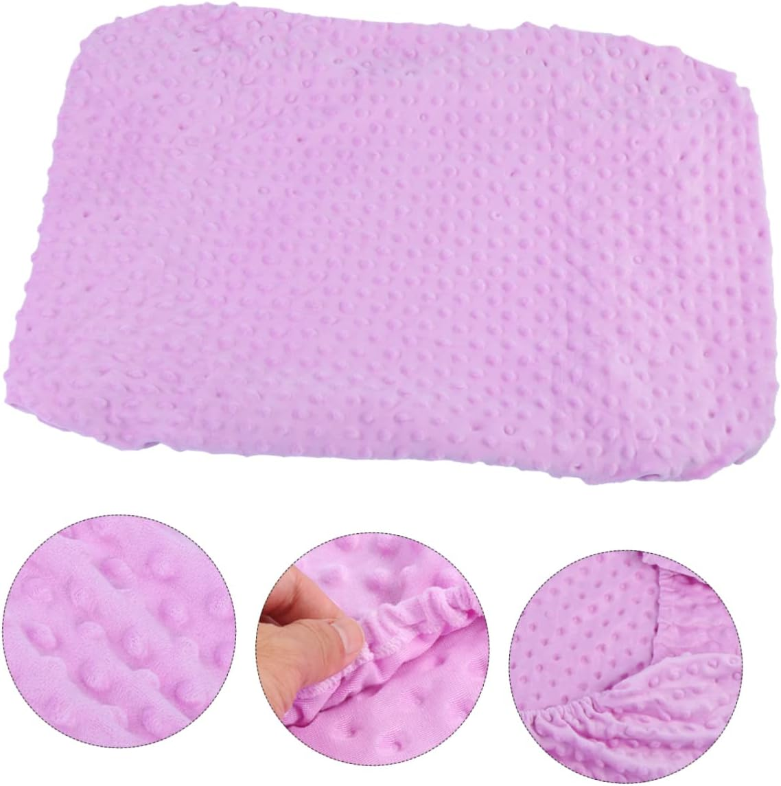 CHILDWEET Baby Change Pad Cover Breathable Purple Diaper Changing Table Sheet Comfortable Fit Infant Nursery Replacement Cover (No Inner Pad) image number 6
