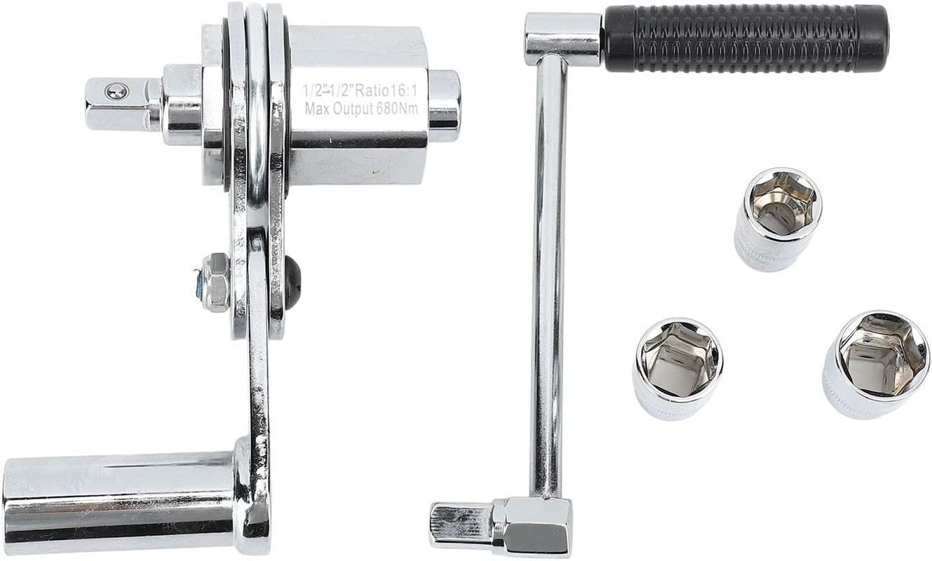 Torque Multiplier, Torque Multiplier with 1/2 Driver 1:16 Labor Saving Wrench Set, Hand Lug Nut Kit, Portable Wrench Sockets Set image number 1