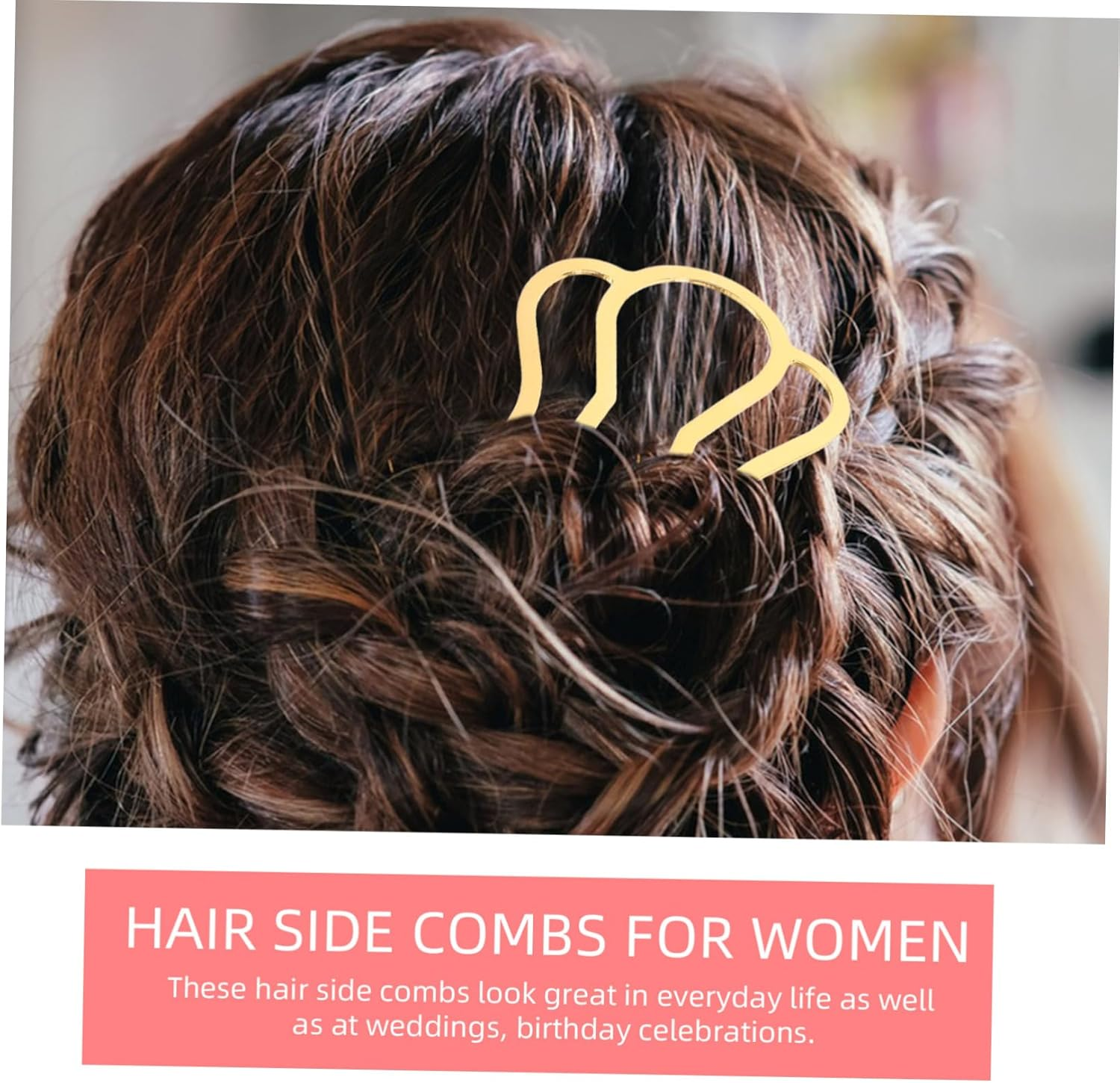 Gogogmee 4Pcs Wedding Hair Comb French Side Hairpin Hair Accessories for Women Bridal image number 2