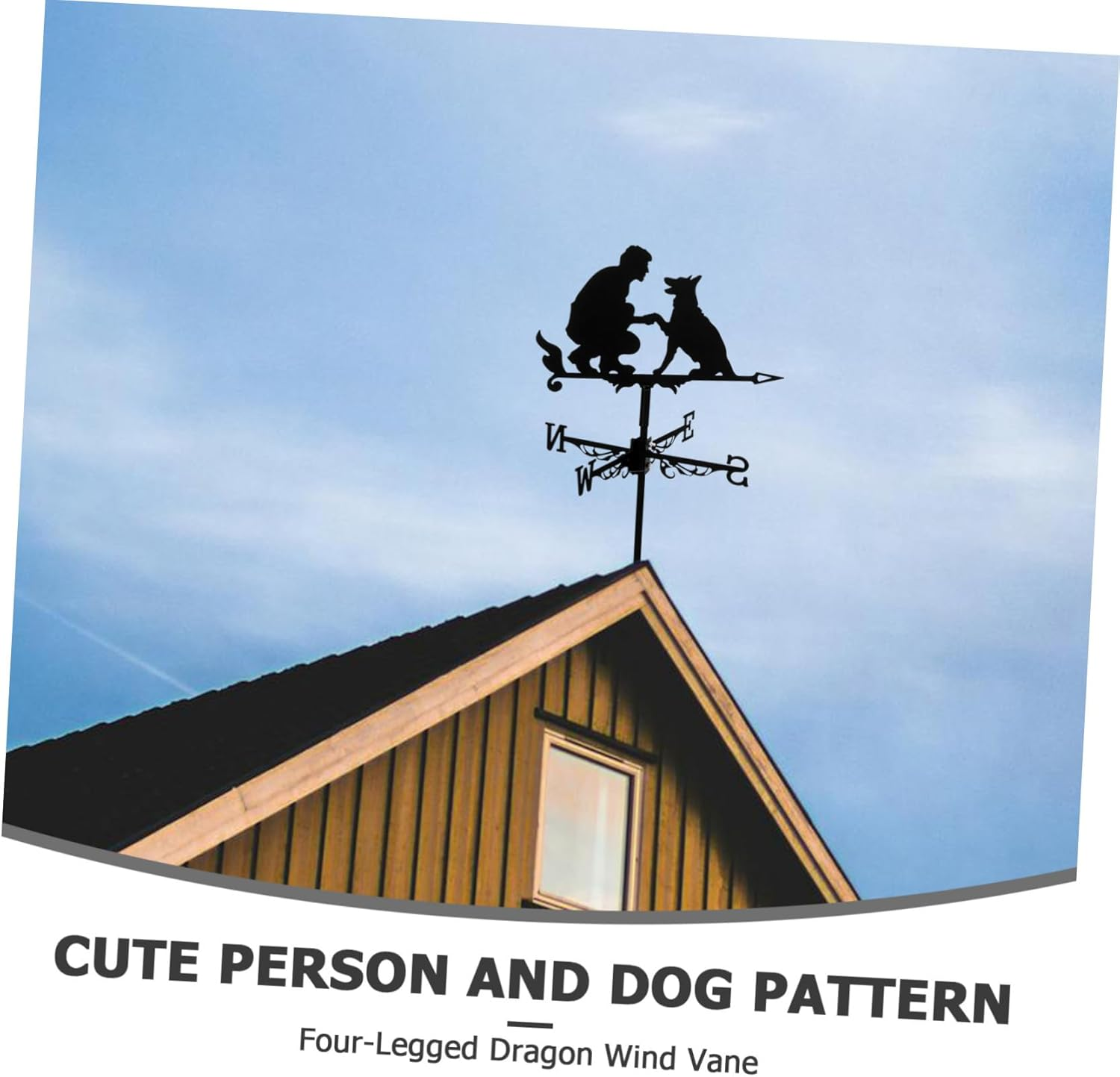 CAXUSD Garden Decor Weather Vane Large Weather Vane Wind Indicator for Yard Decorative image number 3