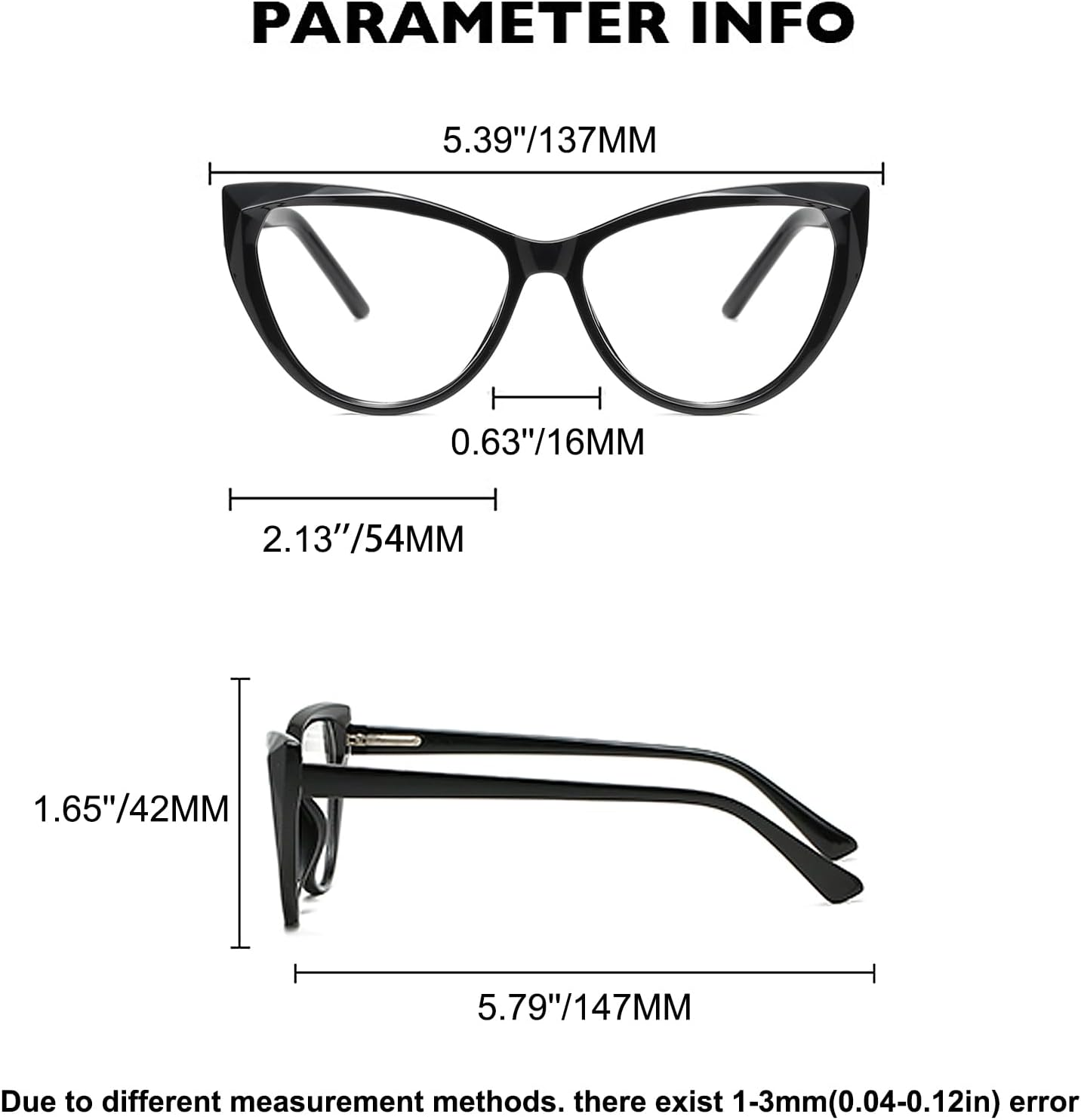 Blue Light Glasses Cateye Women Fake Eyeglasses anti Eye Strain Computer Glasses Clear Lens - Champagne image number 3