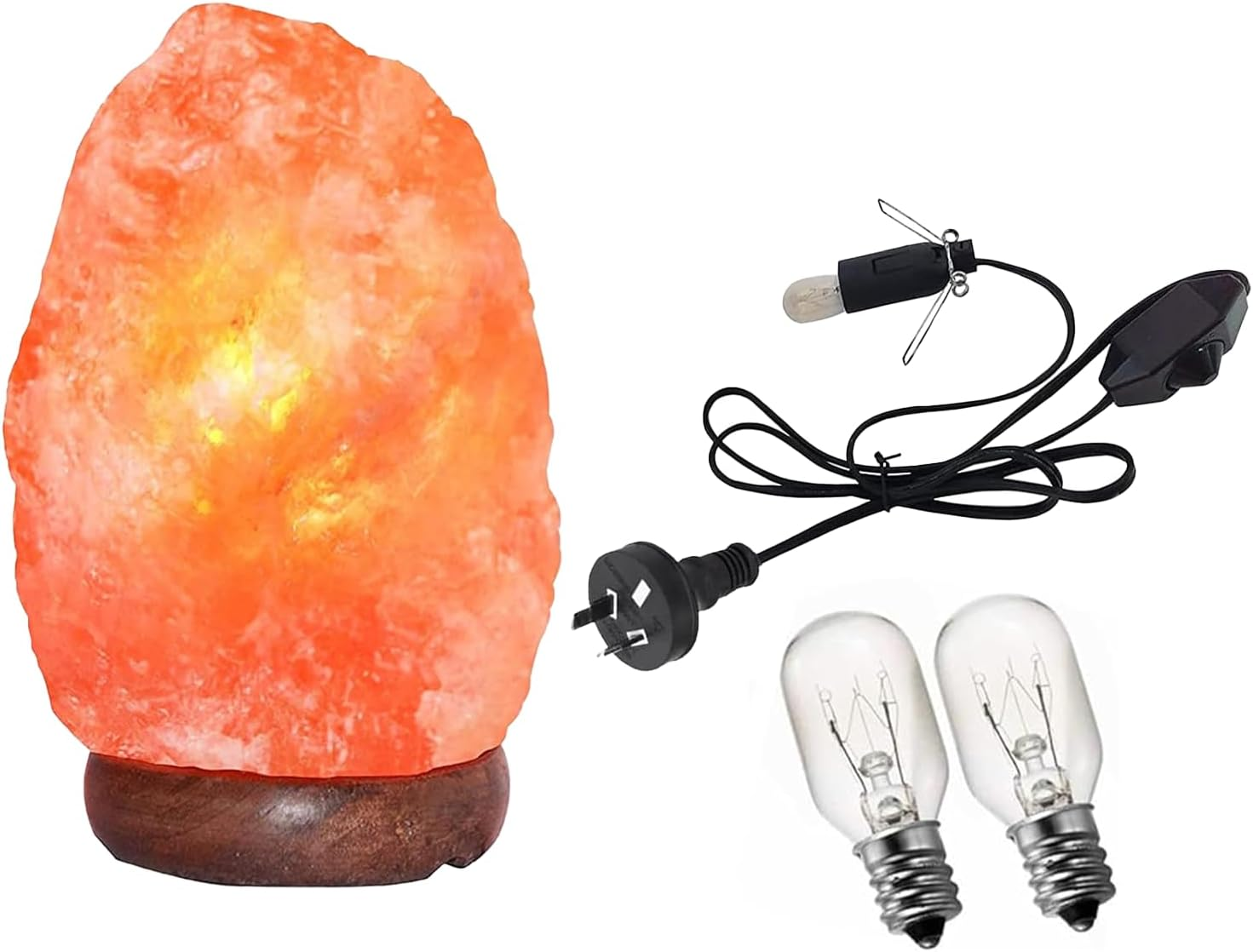Himalayan Salt Lamp &ndash; Natural Pink Rock Lamp with Wooden Base, Warm Dimmable Glow, Relaxing Home Decor (4-7LB) &ndash; Thoughtful Gift from the Himalayas image number 2