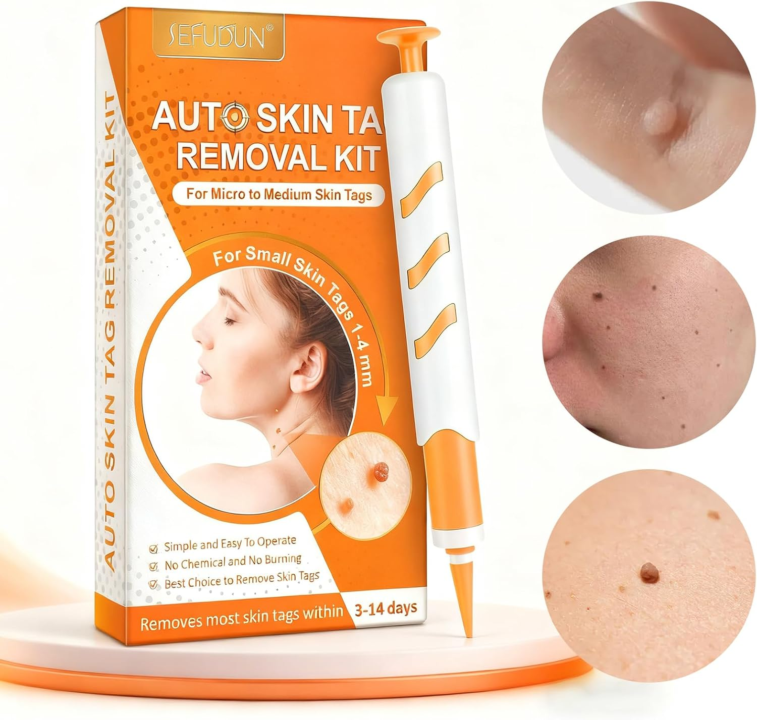 Warts Removal Pen Small Tip Single Set, Skin Tag Remover,Skin Tag Remover Pen,Wart Removal Kit, Safe and Painless, Suitable for Most Body Parts, Including Repair Patches and Cleaning Wipes image number 3