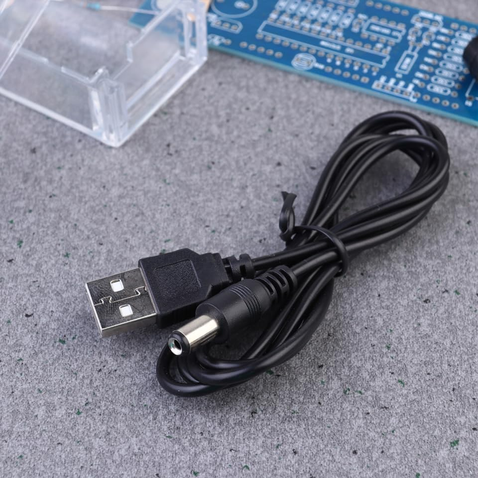 WOFASHPURET Digital Alarm Clock Kit, 1 Set DIY Rotating Digital LED Display Module Alarm LED Components Soldering Practice DIY Timer Kit for Home School Office - Red image number 7