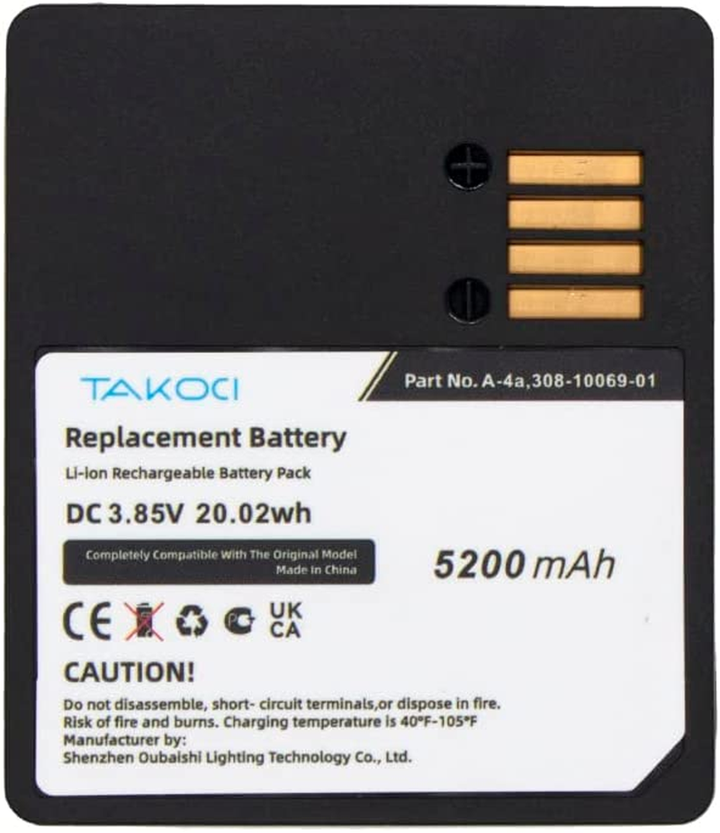 2-Pack Replacement Battery Compatible with Arlo Ultra Ultra 2 Arlo Pro 4 Pro 3 Arloultra+Vma5400-10000S VMC5040 PN A-4A 308-10069-01 3.85V/ 5200Mah image number 1