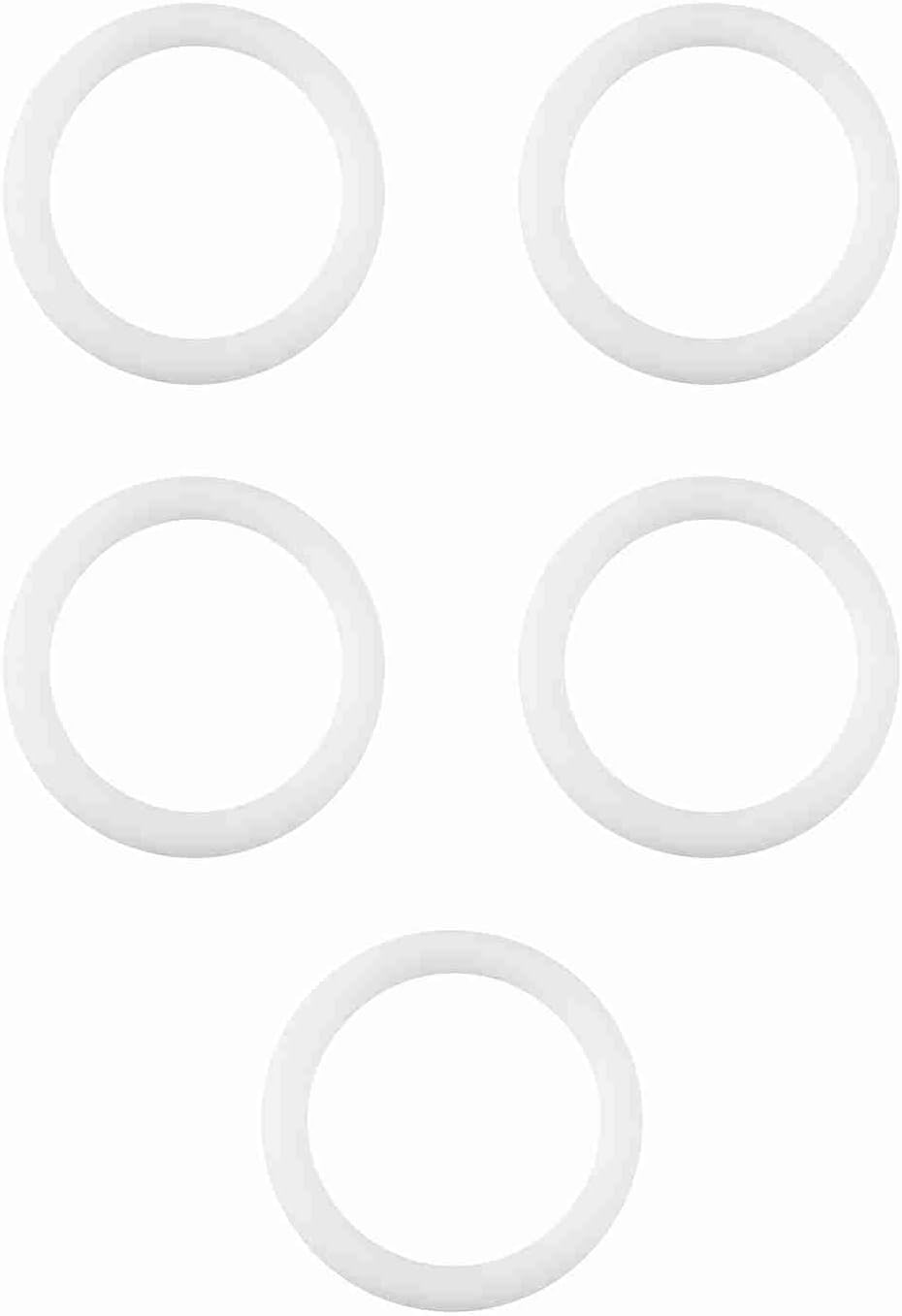 Silicone Dummy Pacifier Clips, 20 Pieces, O-Rings, Gender Neutral Baby Pacifier Chain Holder, White image number 4