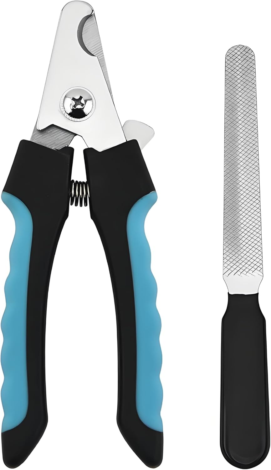 CUEMOON Professional Nail Scissors for Dogs and Cats with Nail File, Stainless Steel Claw Clippers, High Quality Claw Care Cutter for Large and Medium Dogs and Cats in Animal Salon image number 5