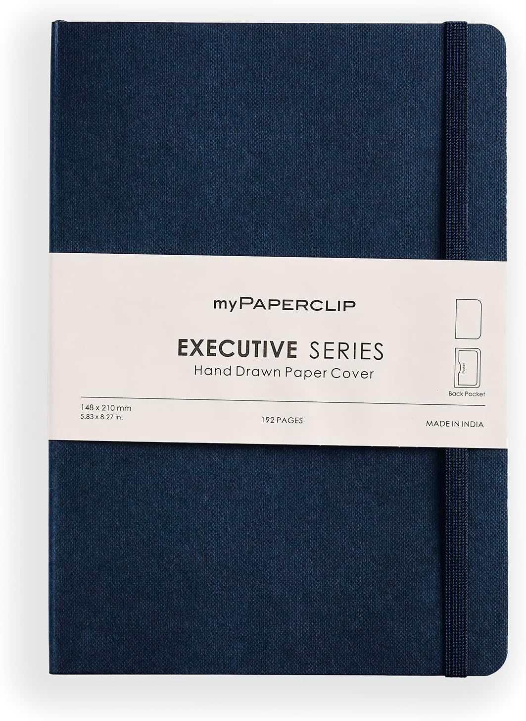 Mypaperclip Executive Series A5 Checks/Square Grid Notebook | 192 Pages, 80 GSM, Soft Cover, A5 (5.83 X 8.27 In) | Flat Lay | Bookmark, Elastic Closure & Back Pocket | Red
