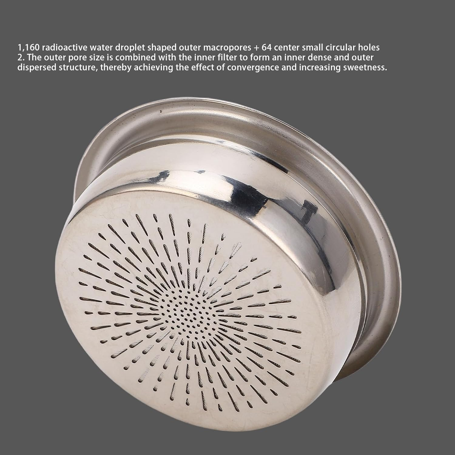 Asixxsix 58Mm Portafilter Basket, Stainless Steel Coffee Filter Basket, Espresso Machine Parts, Coffee Machine Replacement Accessories, for Shop, Household, Milk Tea Shop (18G) image number 1