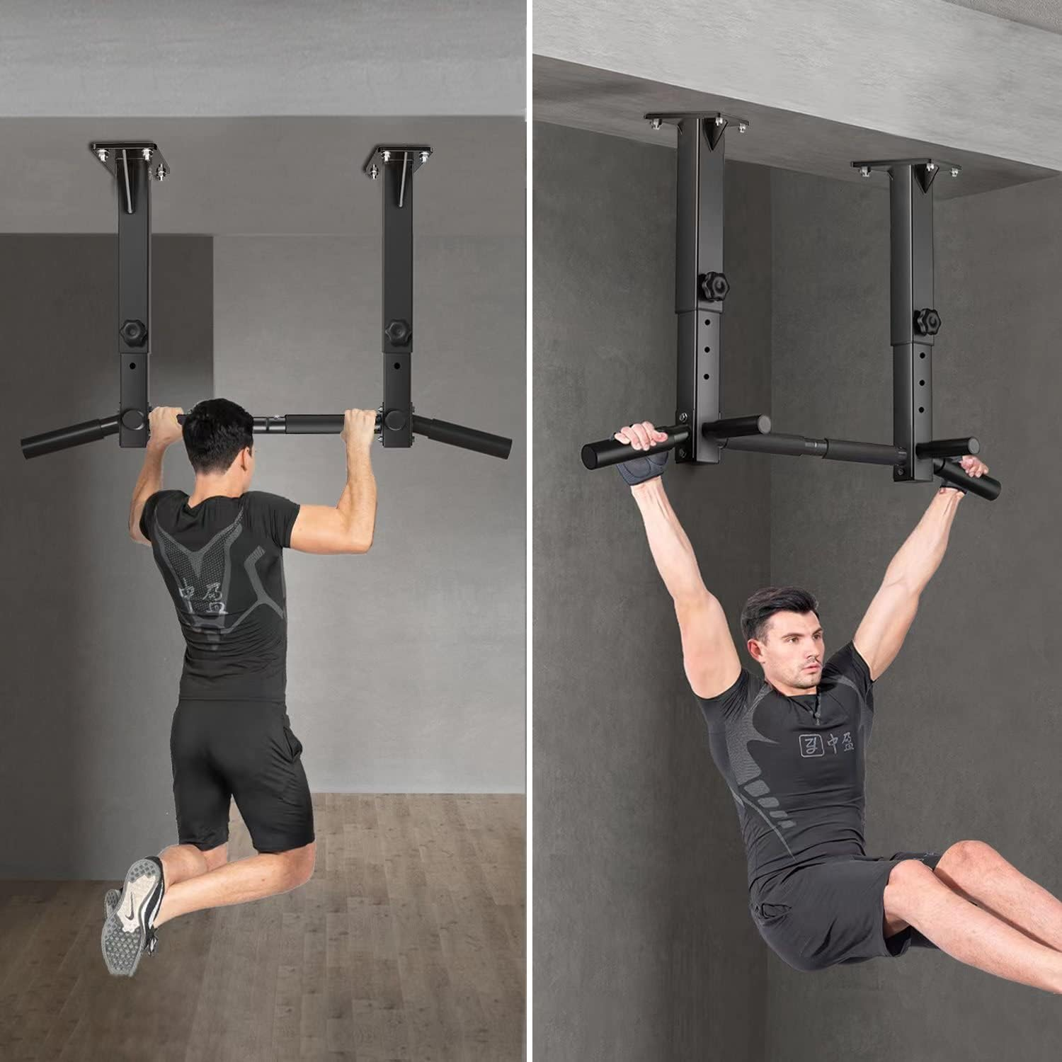 Cometofit Ceiling Mount Pull-Up Bars (Black2)