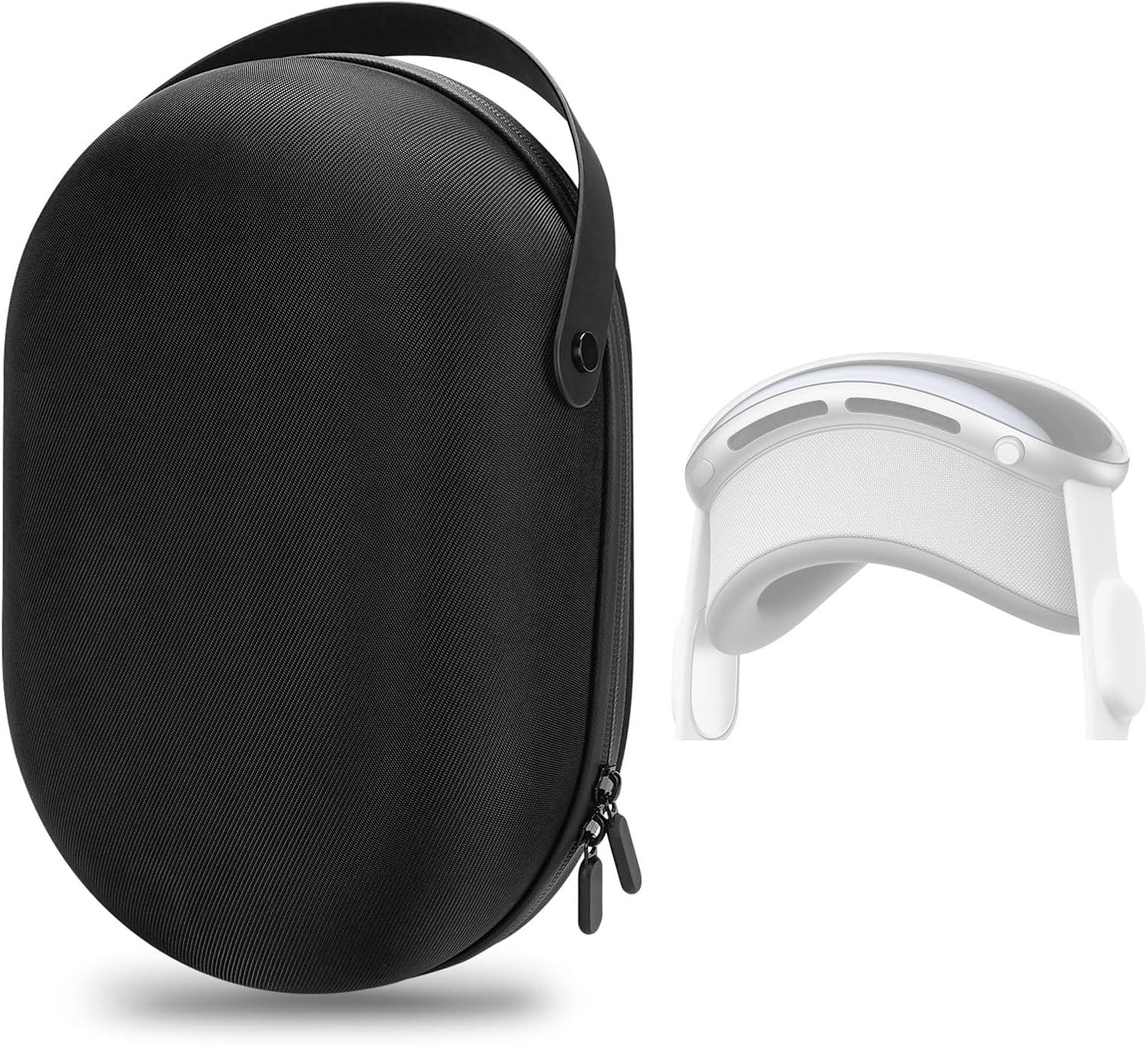 Geekria Shield Hard Carrying Case Compatible with APPL Vision Pro, Portable Bag Protect VR Device and Accessories, Drop and Scratch Proof Compact Travel Case for Vision Pro (Clear)