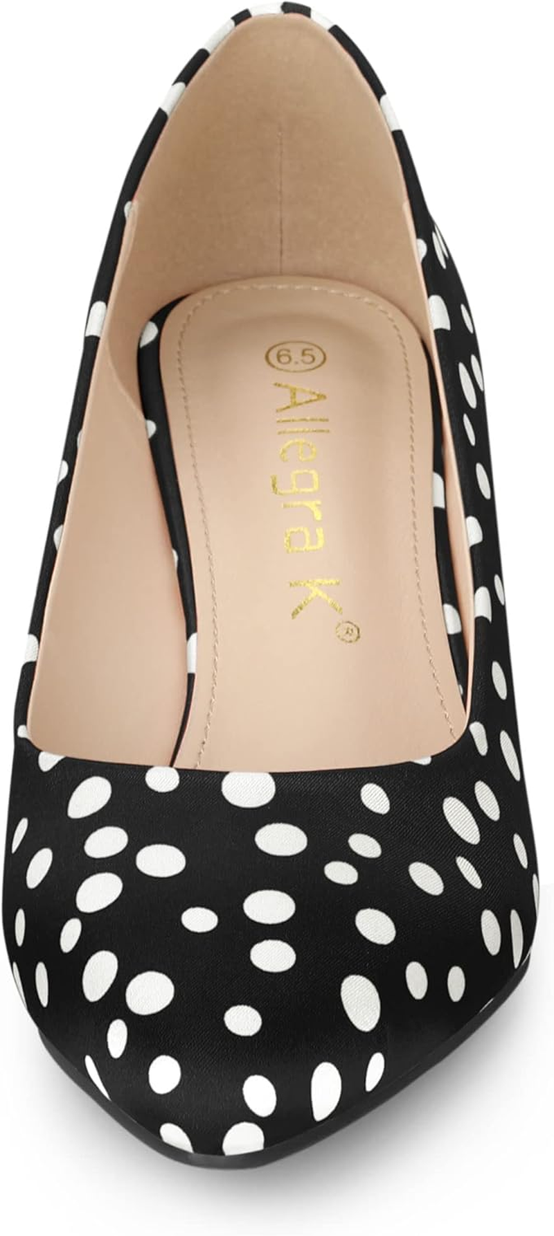 Allegra K Women'S Pointed Toe Polka Dots Stiletto Heels Pumps image number 2