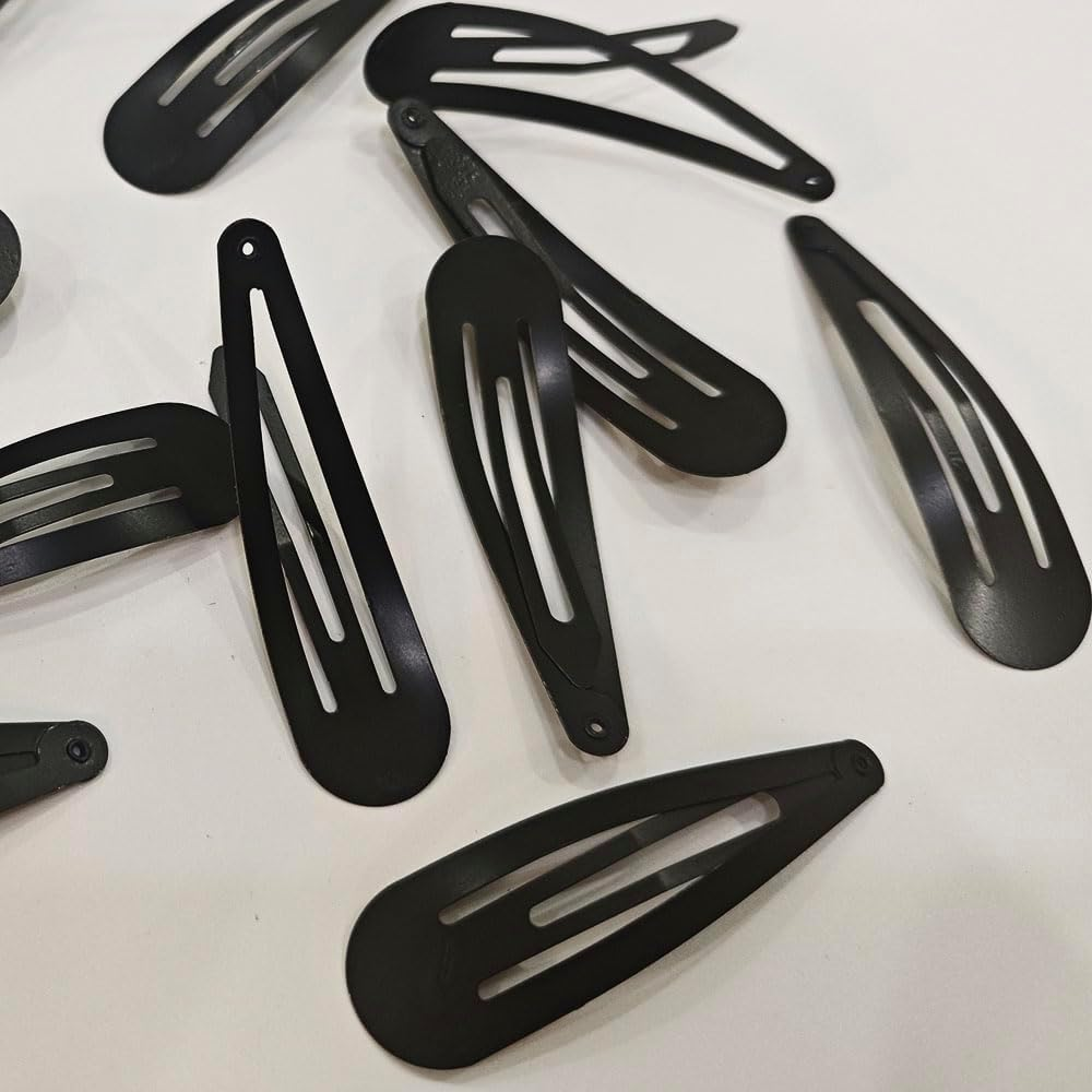 100Pcs Snap Hair Clips, NIANAN 7CM Black Hair Barrettes Clips Metal BB Hairpins Non-Slip Snap Clips with Storage Box Hair Accessory for Kids, Teens, Girls and Women image number 4